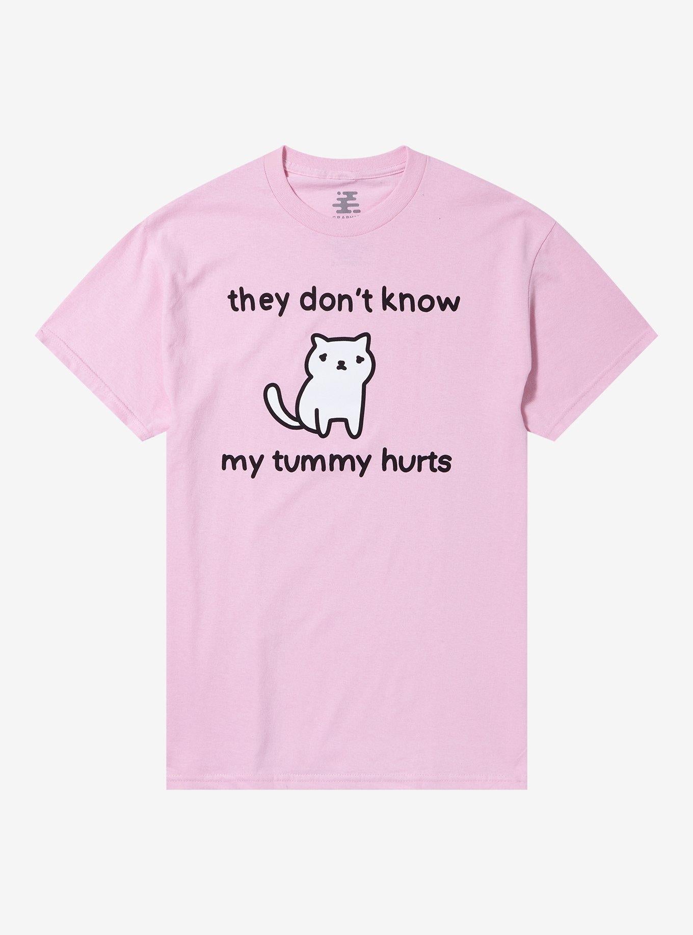 My Tummy Hurts Cat By Heloisa T-Shirt | Trending Graphic Tee For Fans
