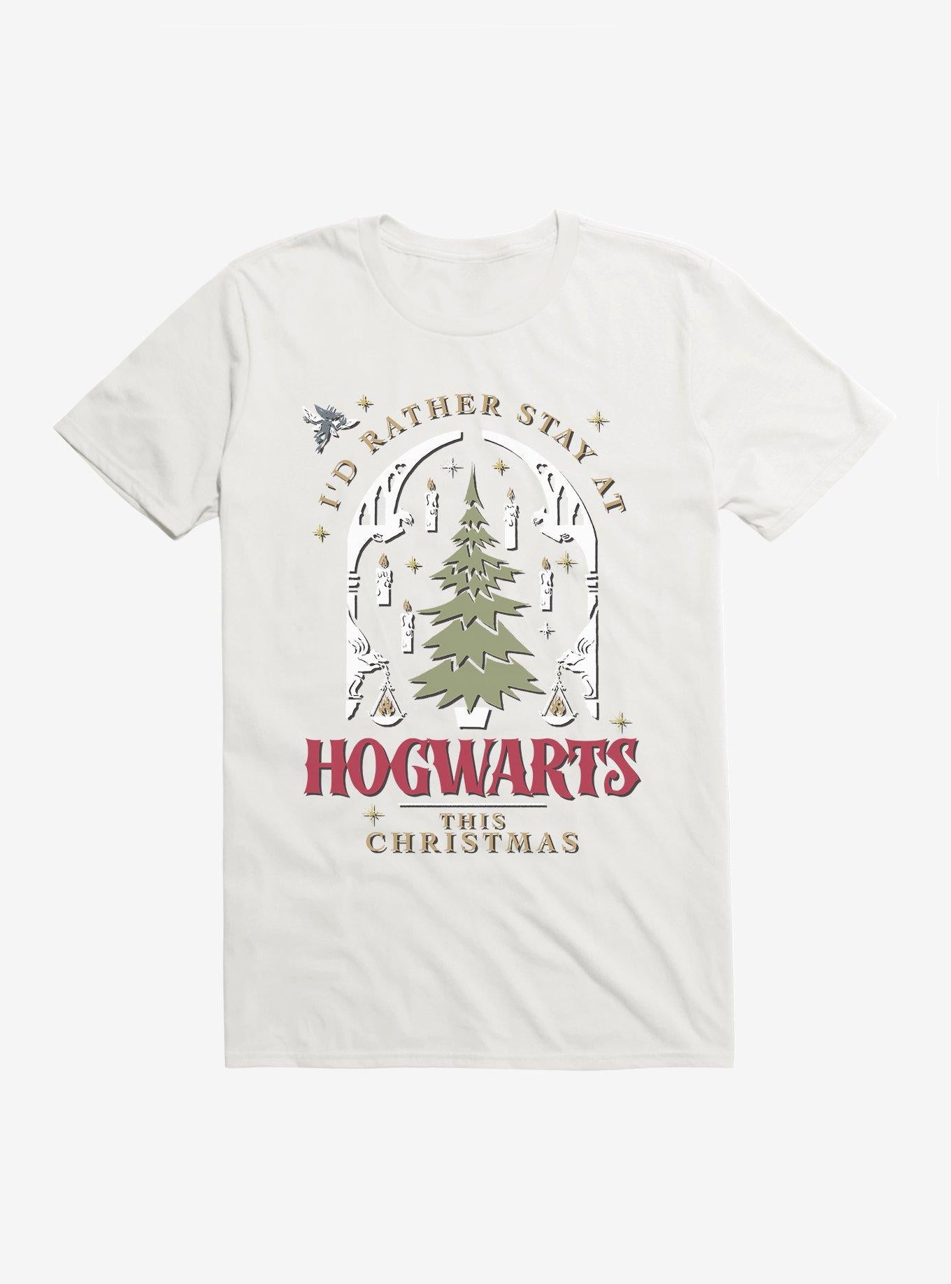 Harry Potter Rather Stay At Hogwarts This Christmas T-Shirt | Trending Graphic Tee For Fans