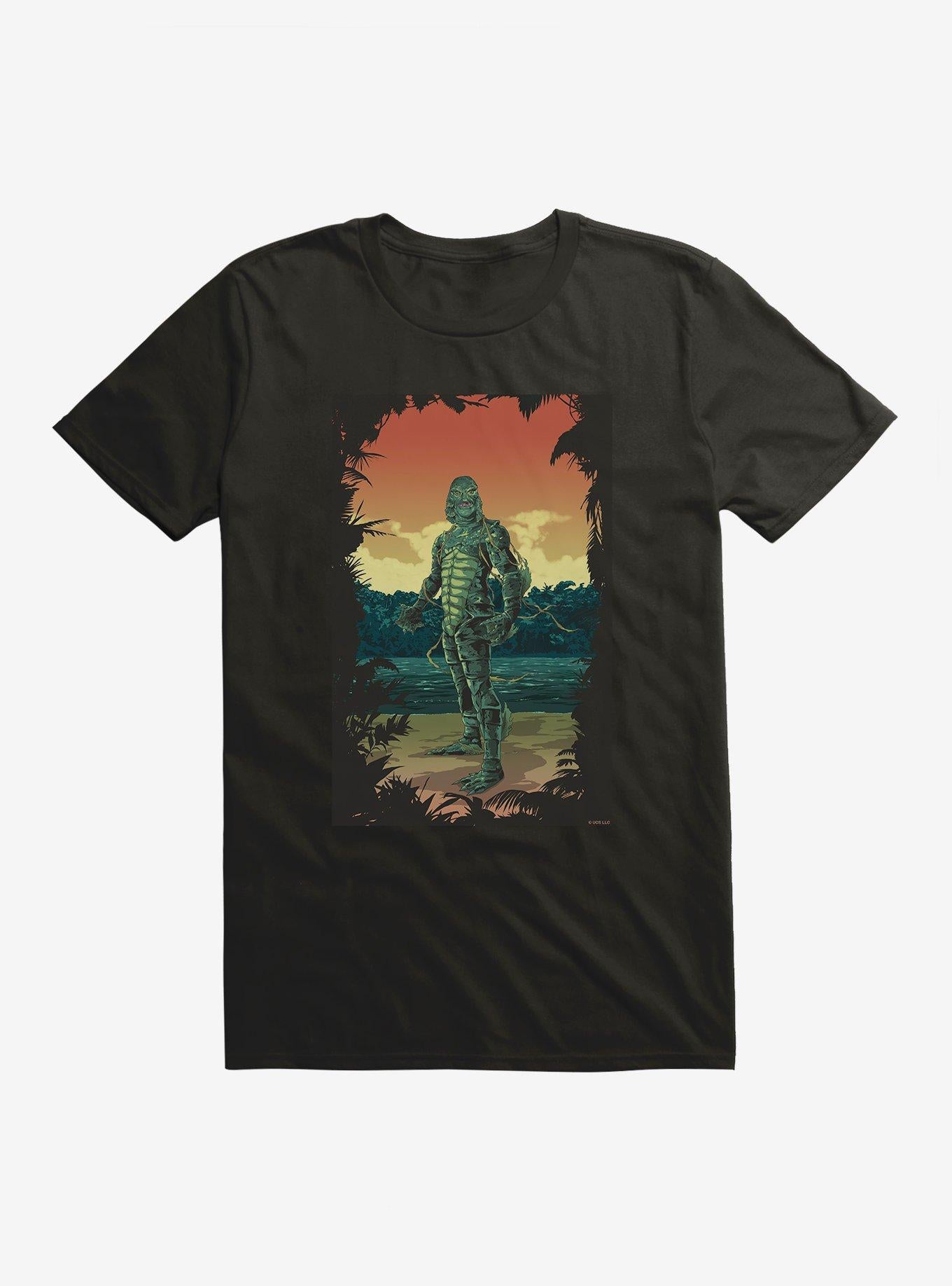 Creature From The Black Lagoon Comic Art Sunset T-Shirt | Trending Graphic Tee For Fans