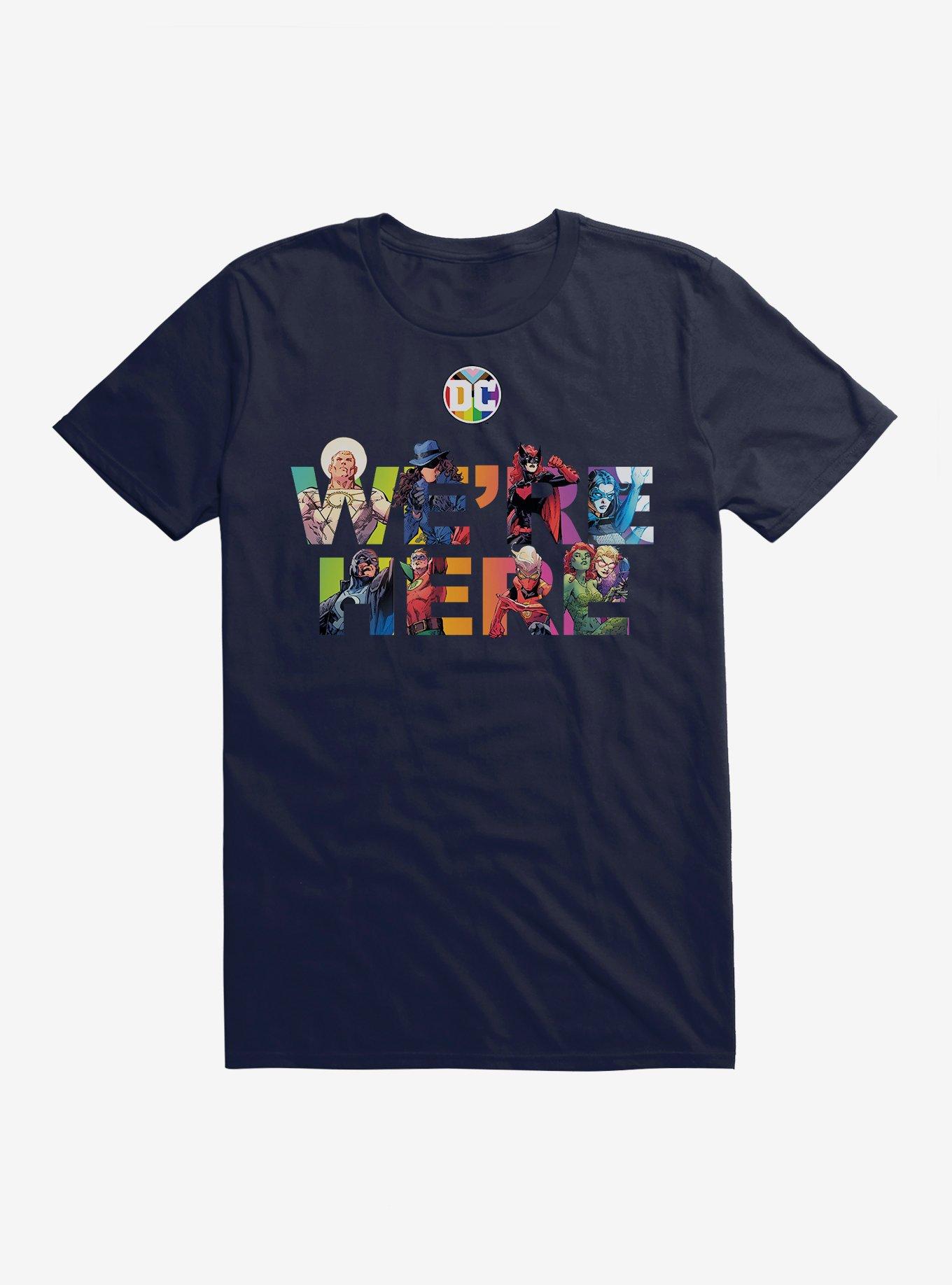 DC Comics Justice League Here T-Shirt | Trending Graphic Tee For Fans