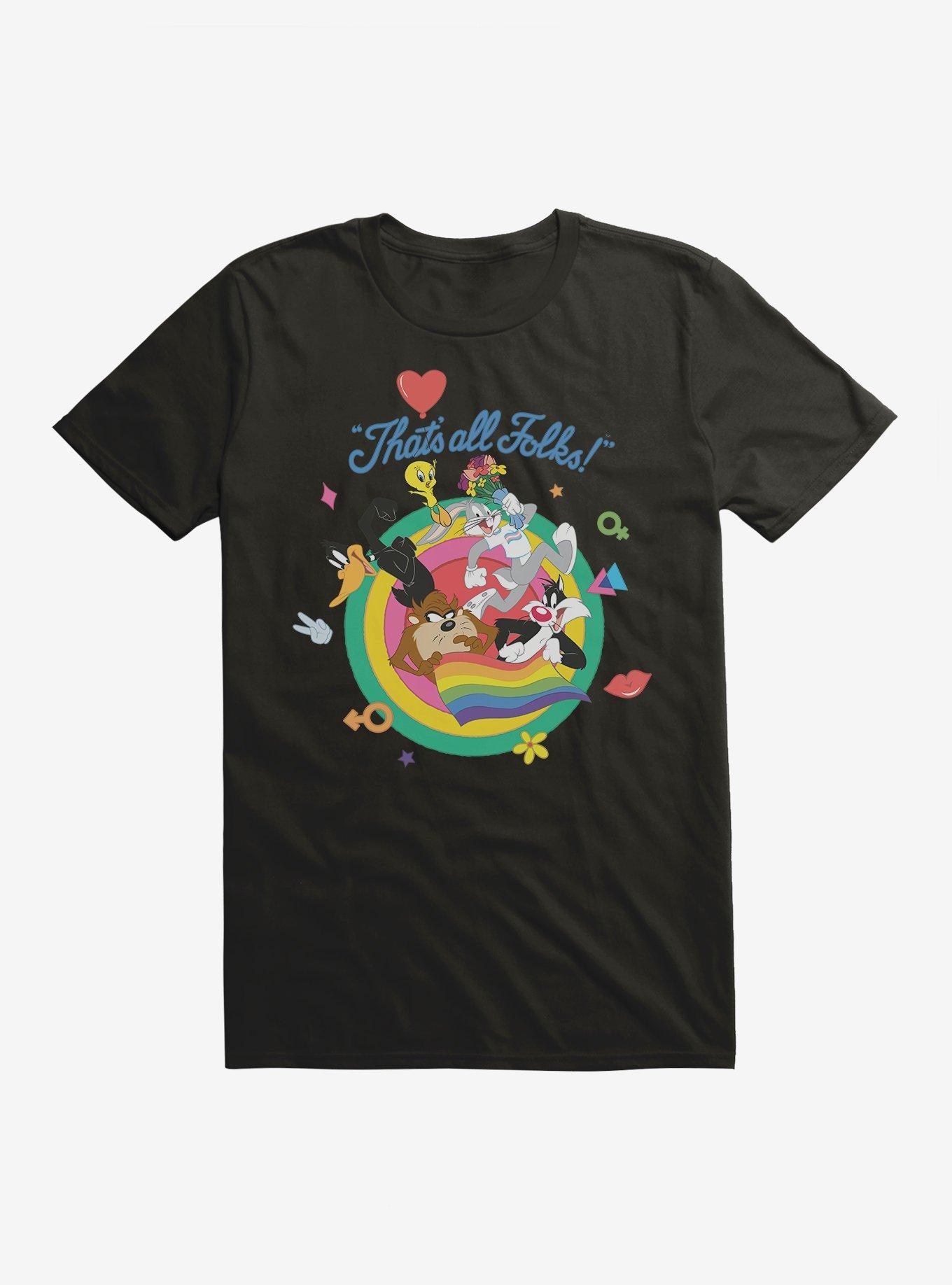 Looney Tunes That's All Folks Pride T-Shirt | Trending Graphic Tee For Fans