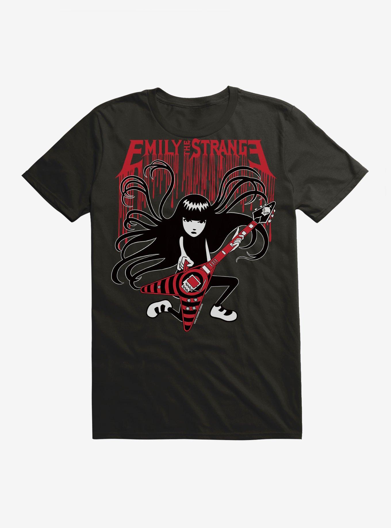 Emily The Strange Hair Guitar T-Shirt | Trending Graphic Tee For Fans