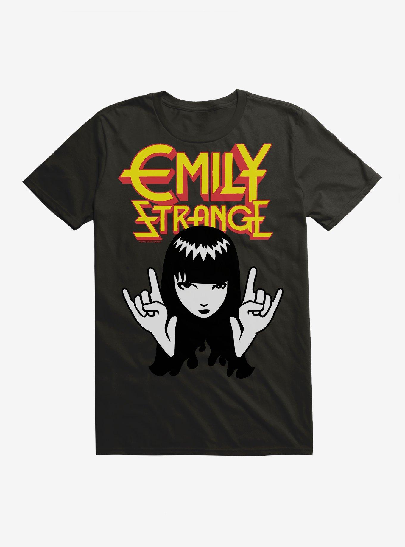 Emily The Strange Emily Strange Hand Horns T-Shirt | Trending Graphic Tee For Fans