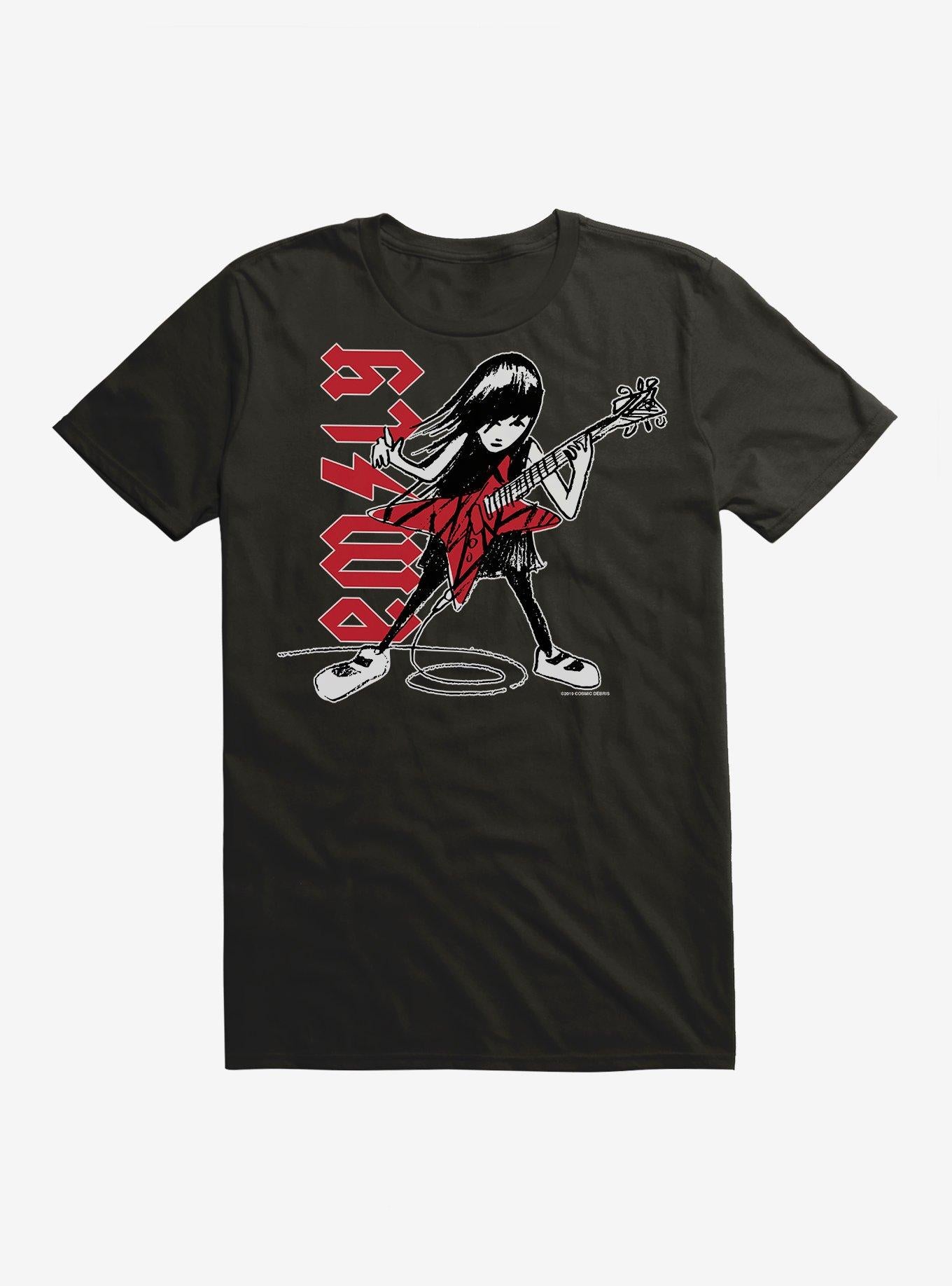 Emily The Strange Emily Guitar T-Shirt | Trending Graphic Tee For Fans