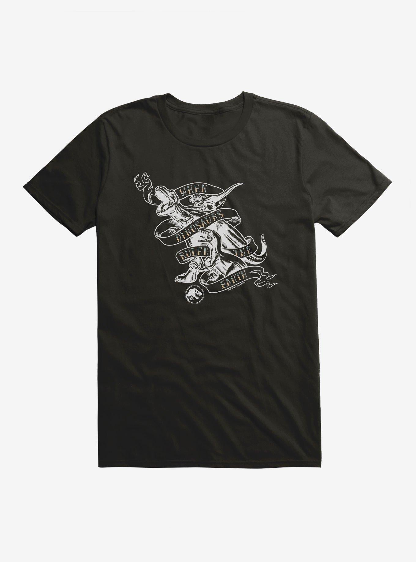 Jurassic World When Dinosaurs Ruled Black And White T-Shirt | Trending Graphic Tee For Fans