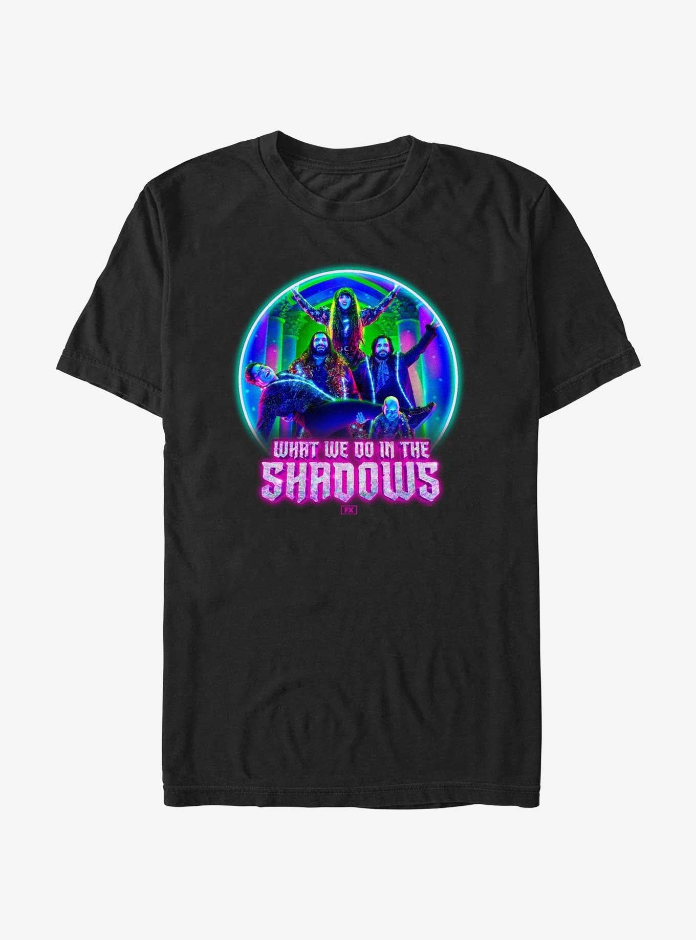 What We Do In The Shadows Neon Group Pose T-Shirt | Trending Graphic Tee For Fans