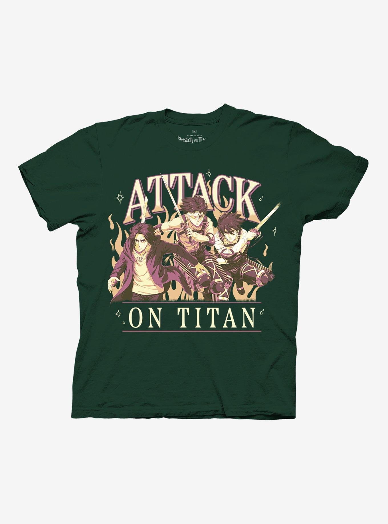 Attack On Titan Trio Boyfriend Fit Girls T-Shirt | Trending Graphic Tee For Fans