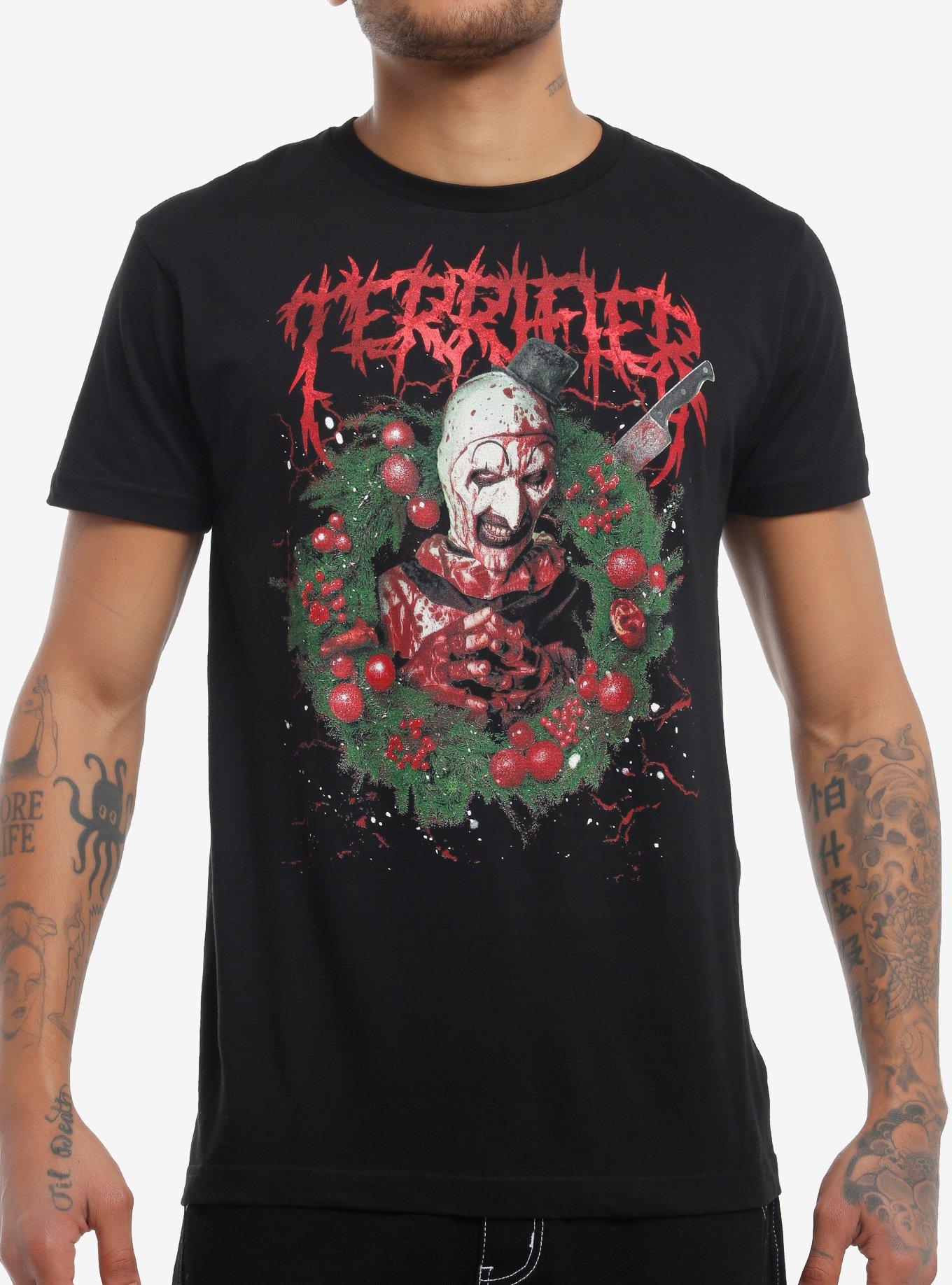 Terrifier Art The Clown Wreath T-Shirt | Trending Graphic Tee For Fans