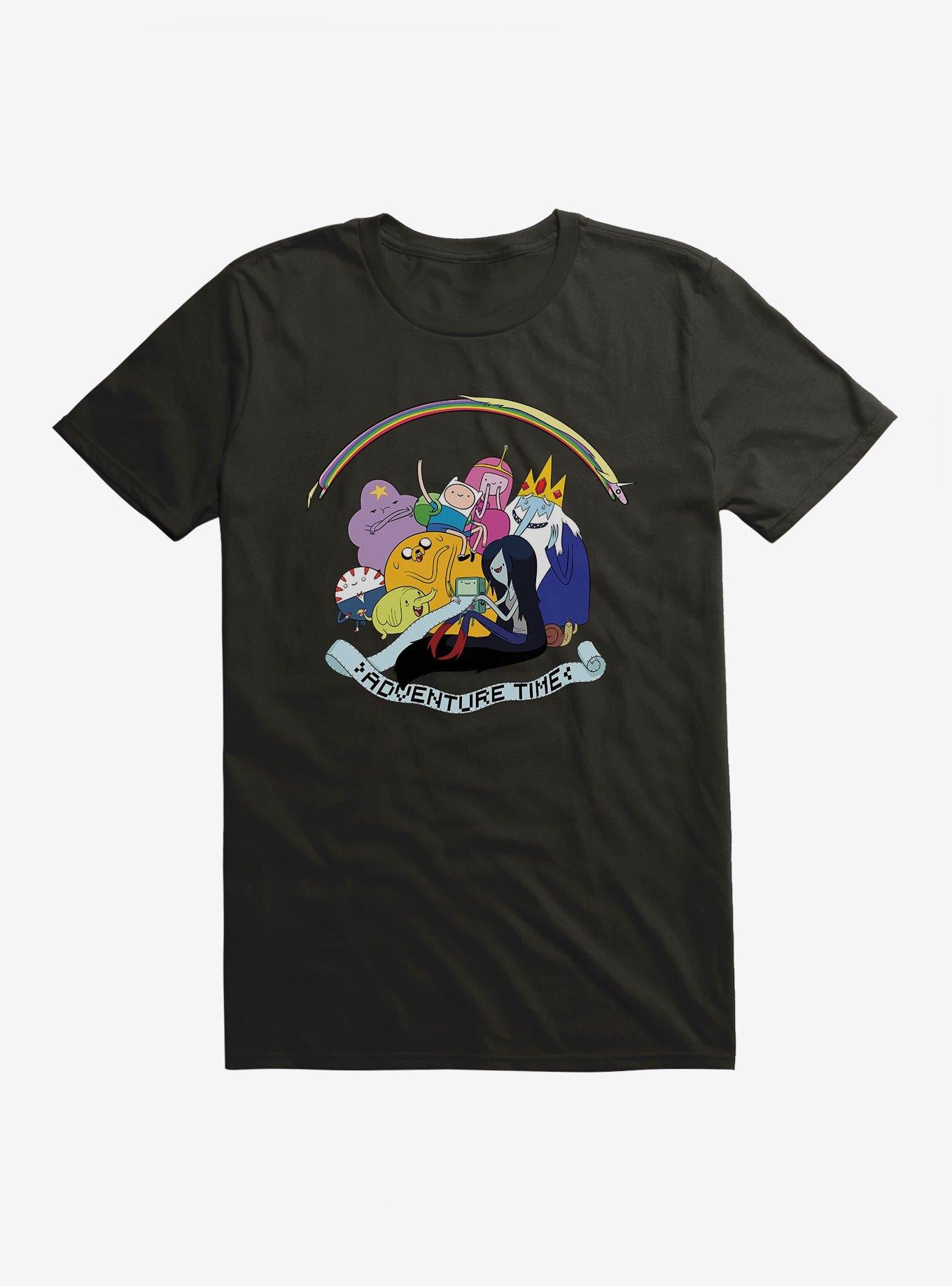 Adventure Time Group Smiling T-Shirt | Trending Graphic Tee For Fans