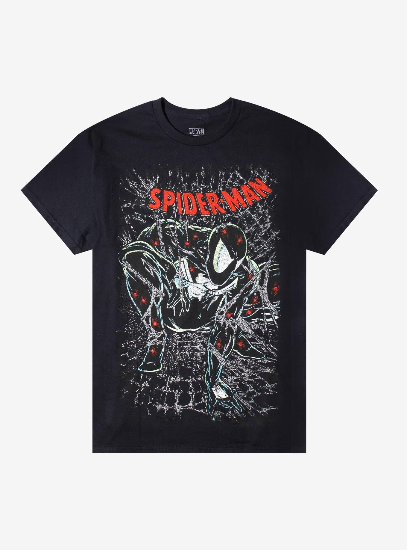 Marvel Spider-Man Silver Foil Web T-Shirt | Trending Graphic Tee For Fans