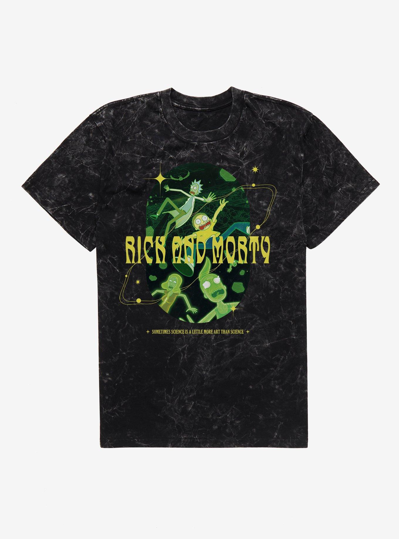 Rick And Morty Art Than Science Mineral Wash T-Shirt | Trending Graphic Tee For Fans