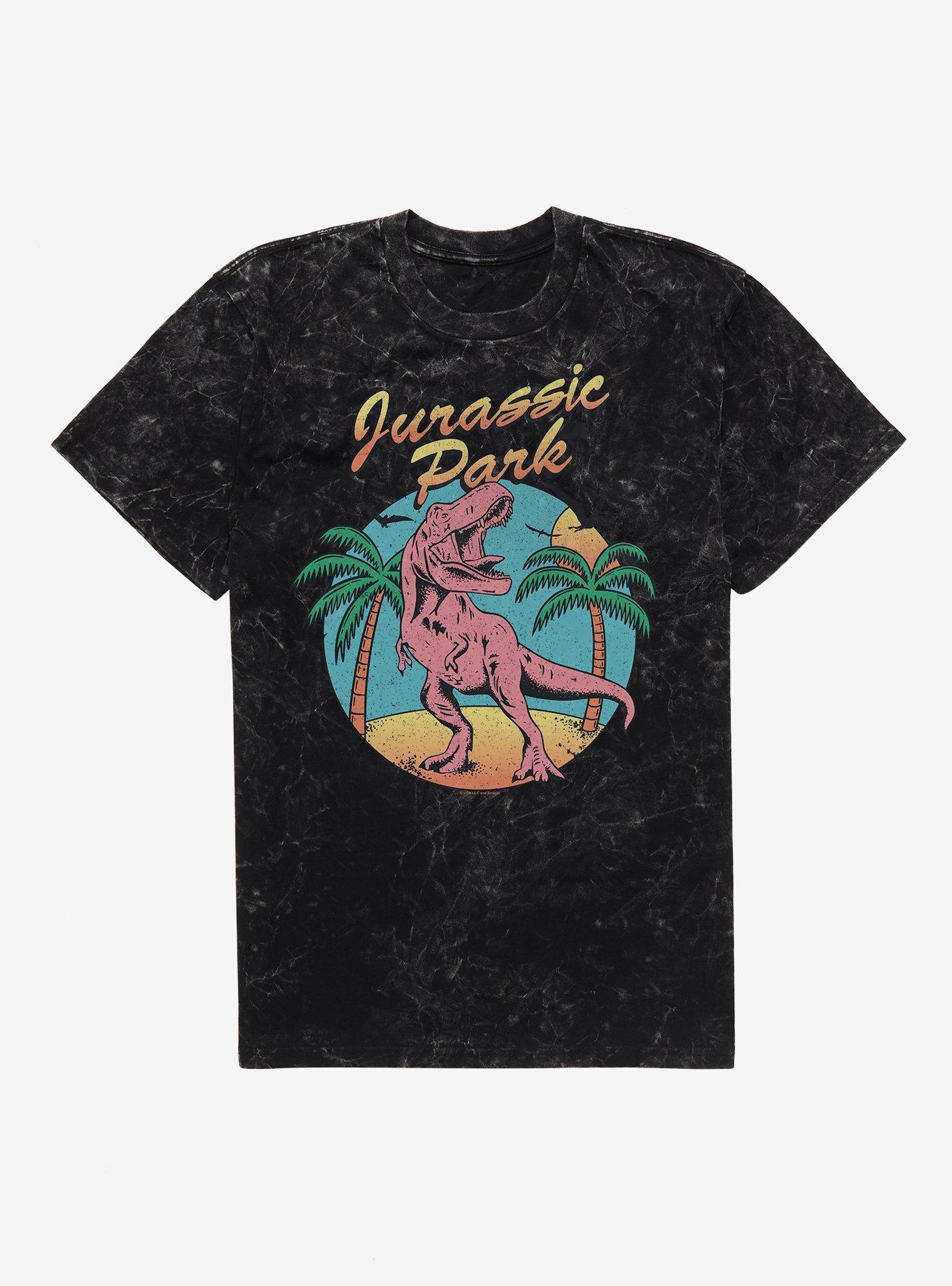 Jurassic Park T-Rex Beach Mineral Wash T-Shirt | Trending Graphic Tee For Fans