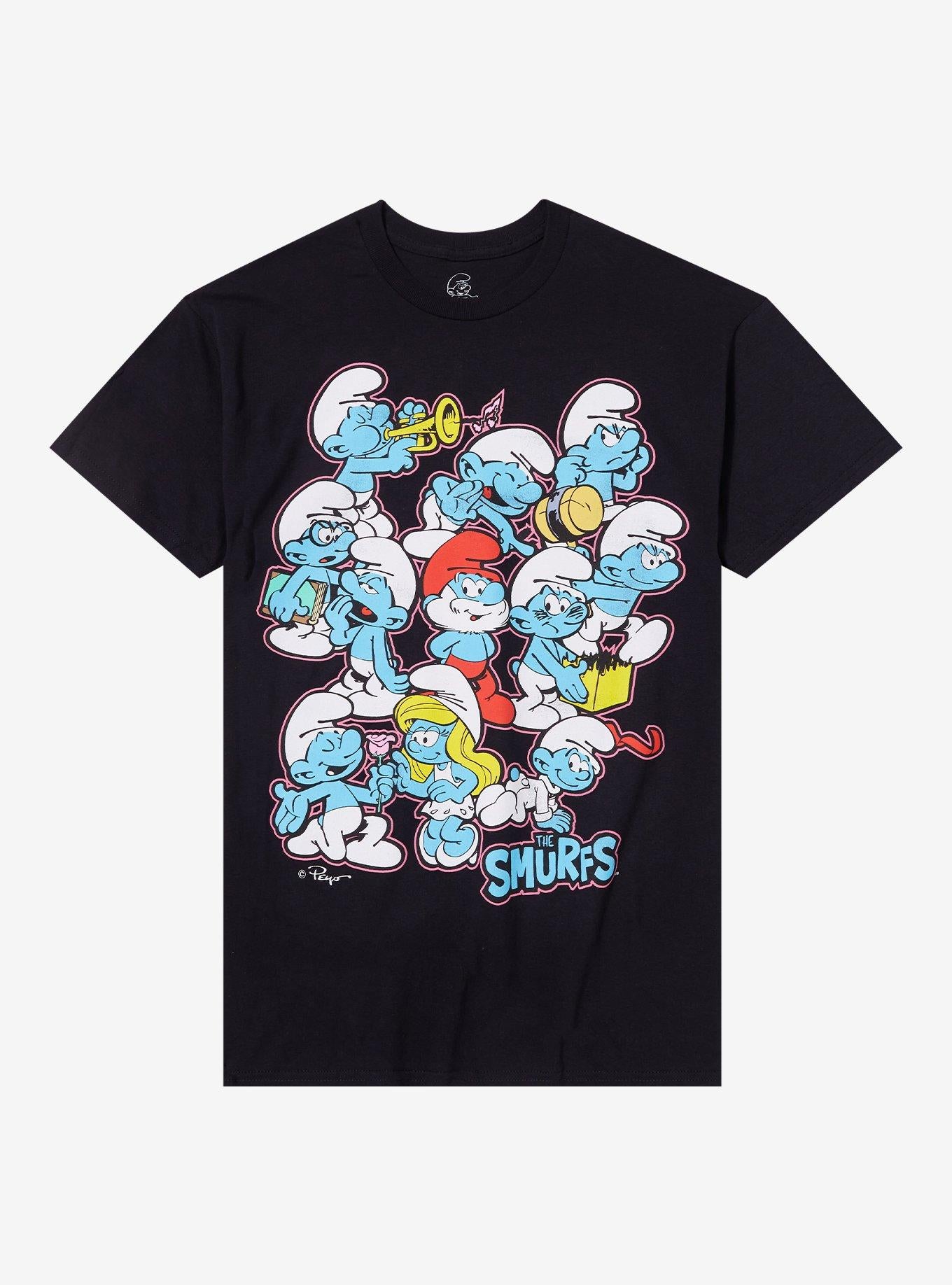The Smurfs Collage T-Shirt | Trending Graphic Tee For Fans