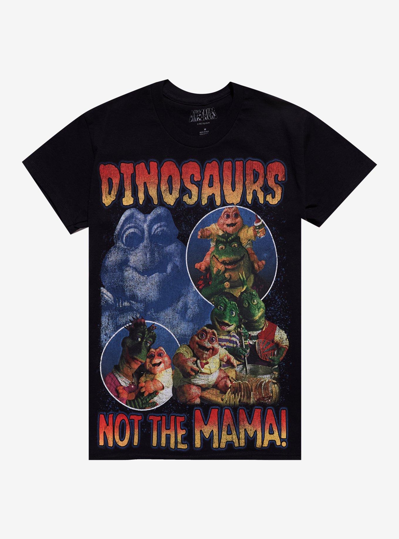 Dinosaurs Not The Mama Collage T-Shirt | Trending Graphic Tee For Fans