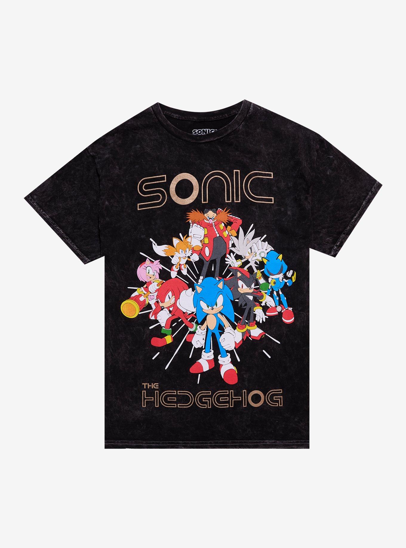Sonic The Hedgehog Group Mineral Wash T-Shirt | Trending Graphic Tee For Fans