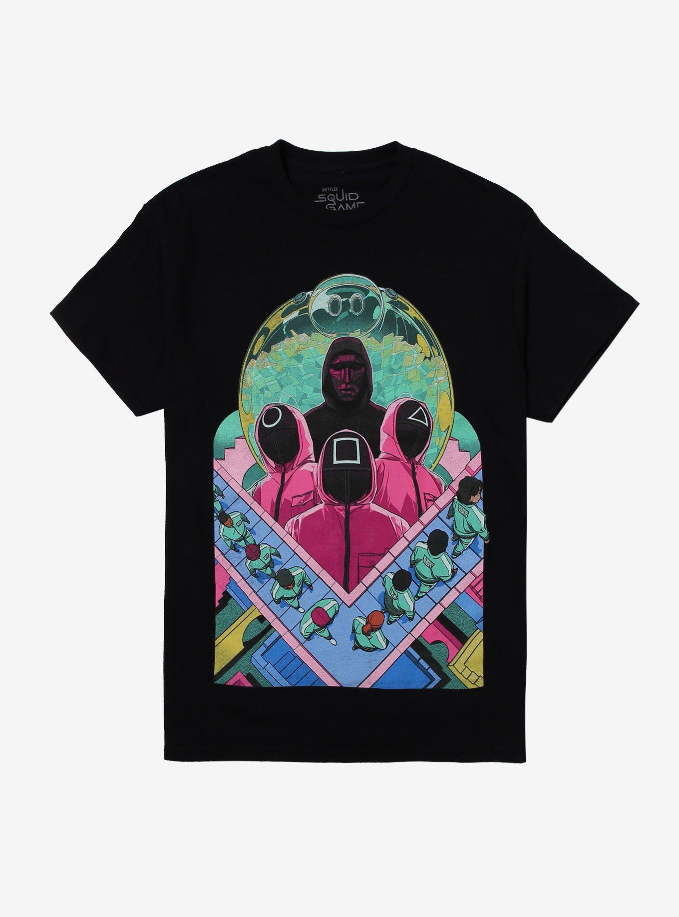 Squid Game Group Walking T-Shirt | Trending Graphic Tee For Fans