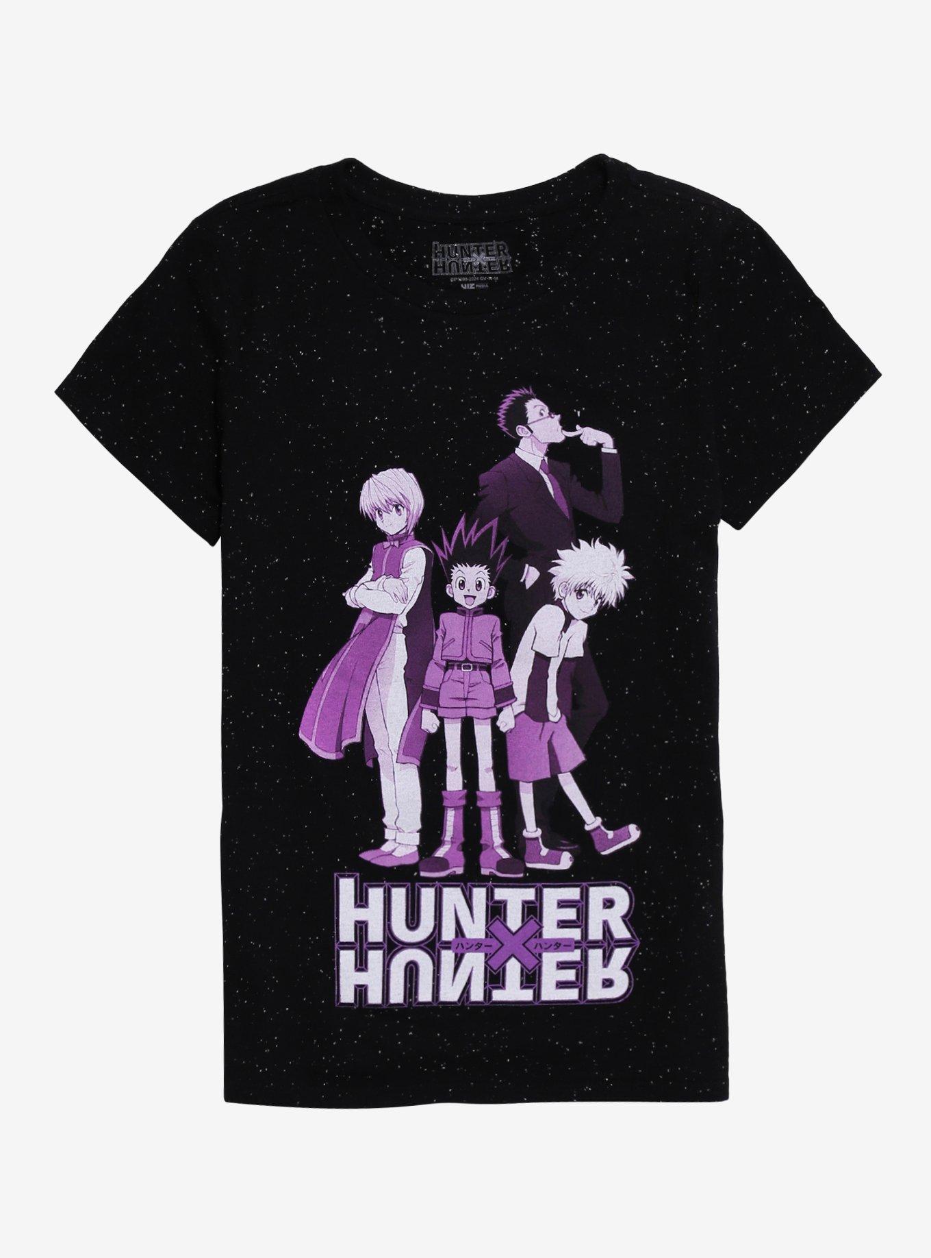Hunter X Hunter Purple Tonal Speckle Boyfriend Fit Girls T-Shirt | Trending Graphic Tee For Fans