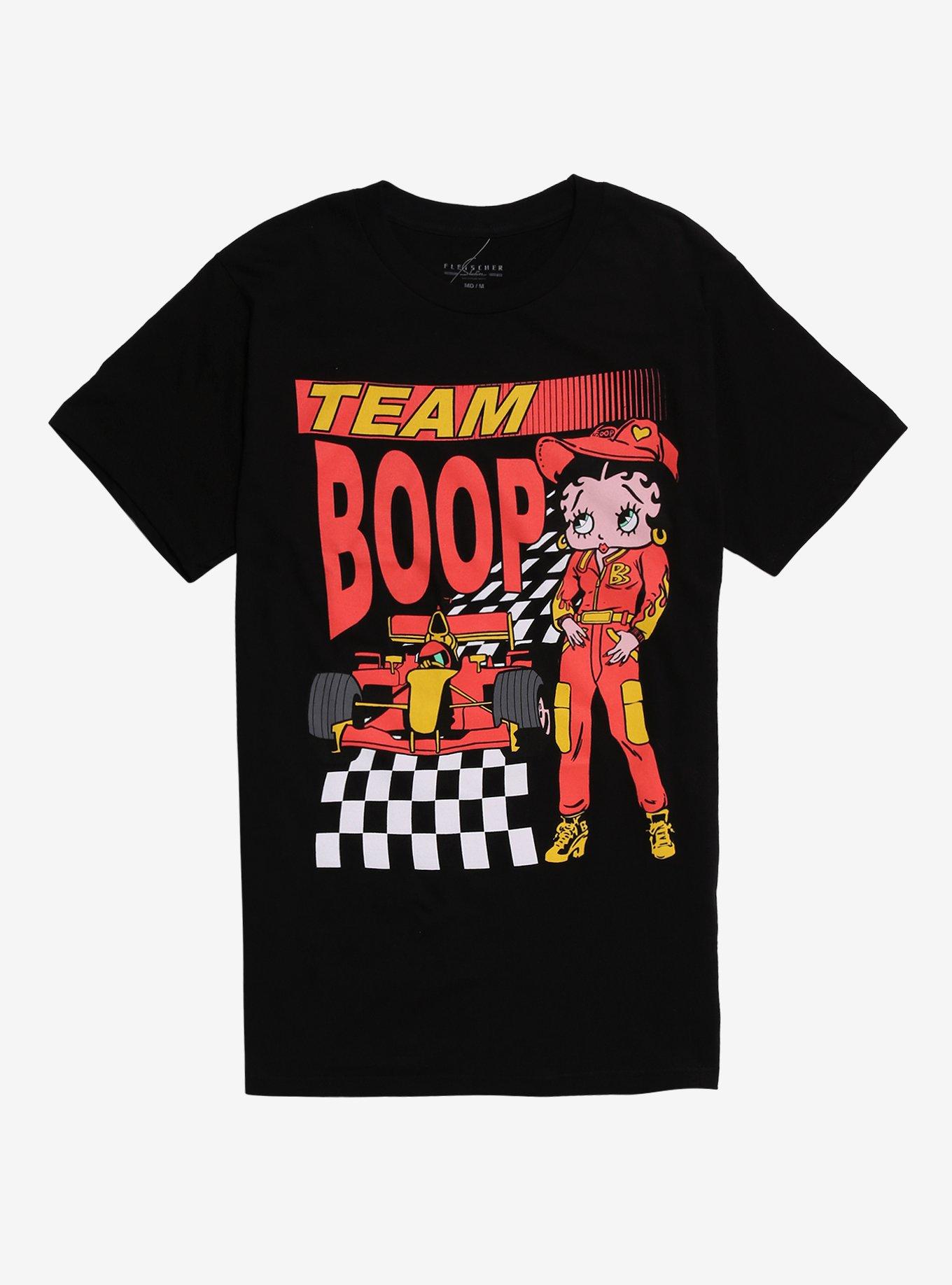 Betty Boop Racing Boyfriend Fit Girls T-Shirt | Trending Graphic Tee For Fans