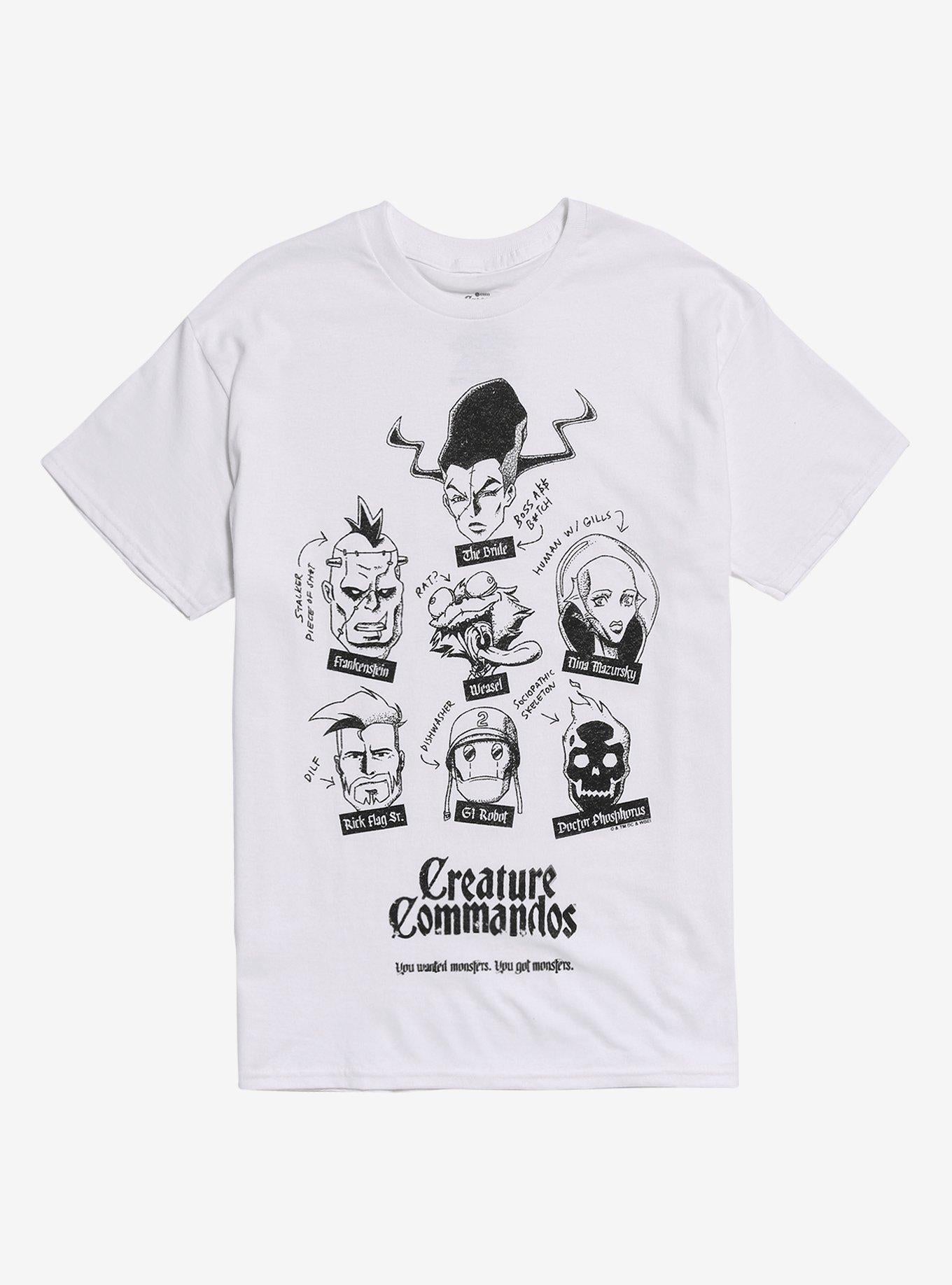 DC Comics Creature Commandos Character Heads T-Shirt | Trending Graphic Tee For Fans