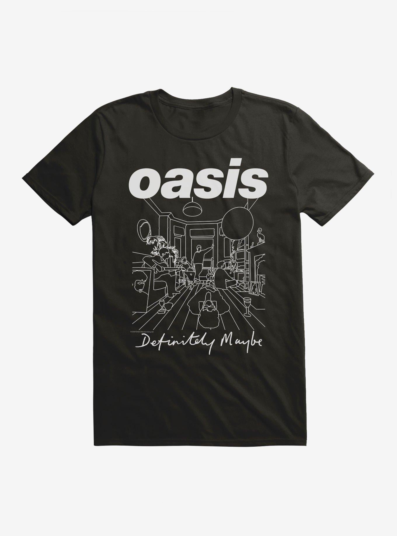 Oasis Definitely Maybe Line Drawing T-Shirt | Trending Graphic Tee For Fans
