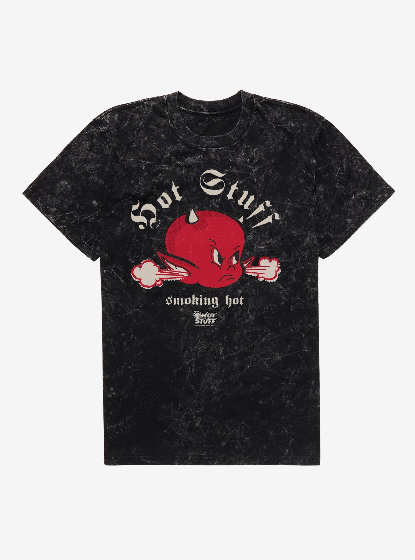 Hot Stuff Smoking Hot Mineral Wash T-Shirt | Trending Graphic Tee For Fans