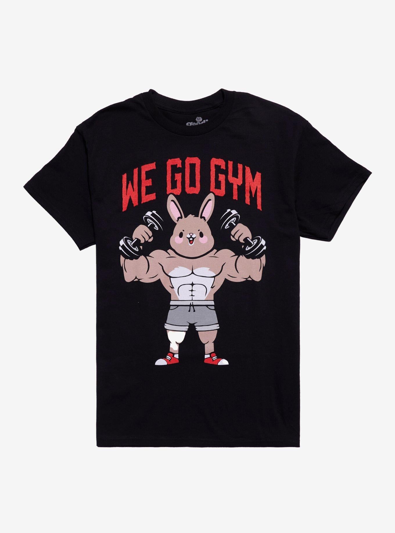 Bunny We Go Gym By Goodie Two Sleeves T-Shirt | Trending Graphic Tee For Fans