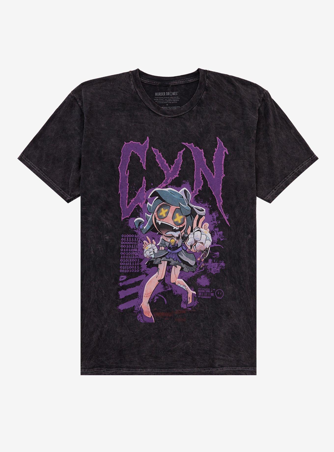 Murder Drones Cyn Mineral Wash T-Shirt | Trending Graphic Tee For Fans
