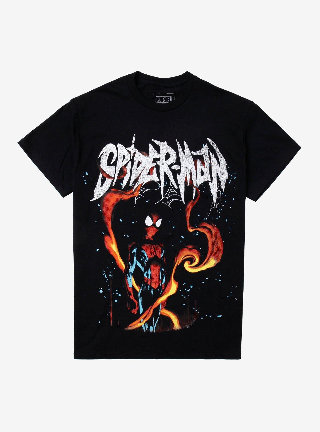 Marvel Spider-Man Flames T-Shirt | Trending Graphic Tee For Fans