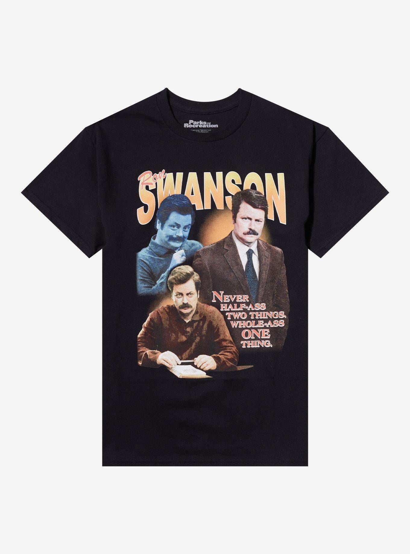 Parks And Recreation Ron Collage T-Shirt | Trending Graphic Tee For Fans