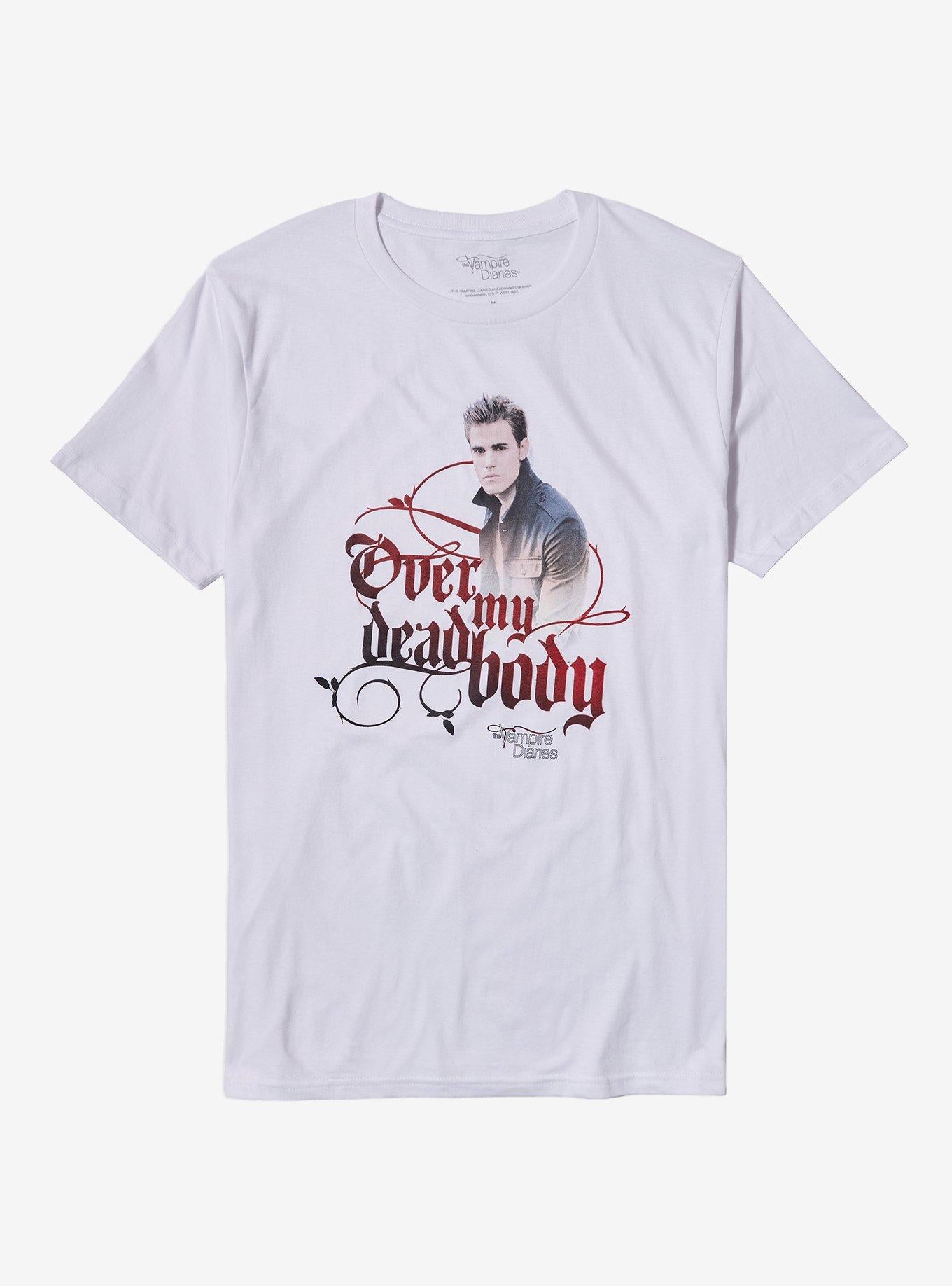 The Vampire Diaries Stefan Over My Dead Body T-Shirt | Trending Graphic Tee For Fans