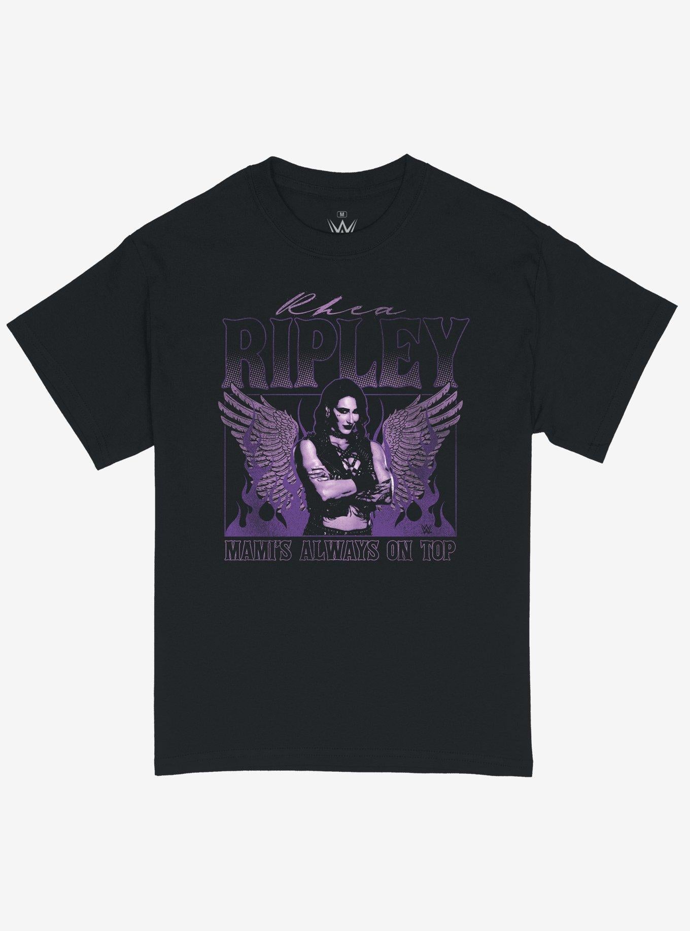 WWE Rhea Ripley Winged Portrait Relaxed Fit Girls T-Shirt | Trending Graphic Tee For Fans