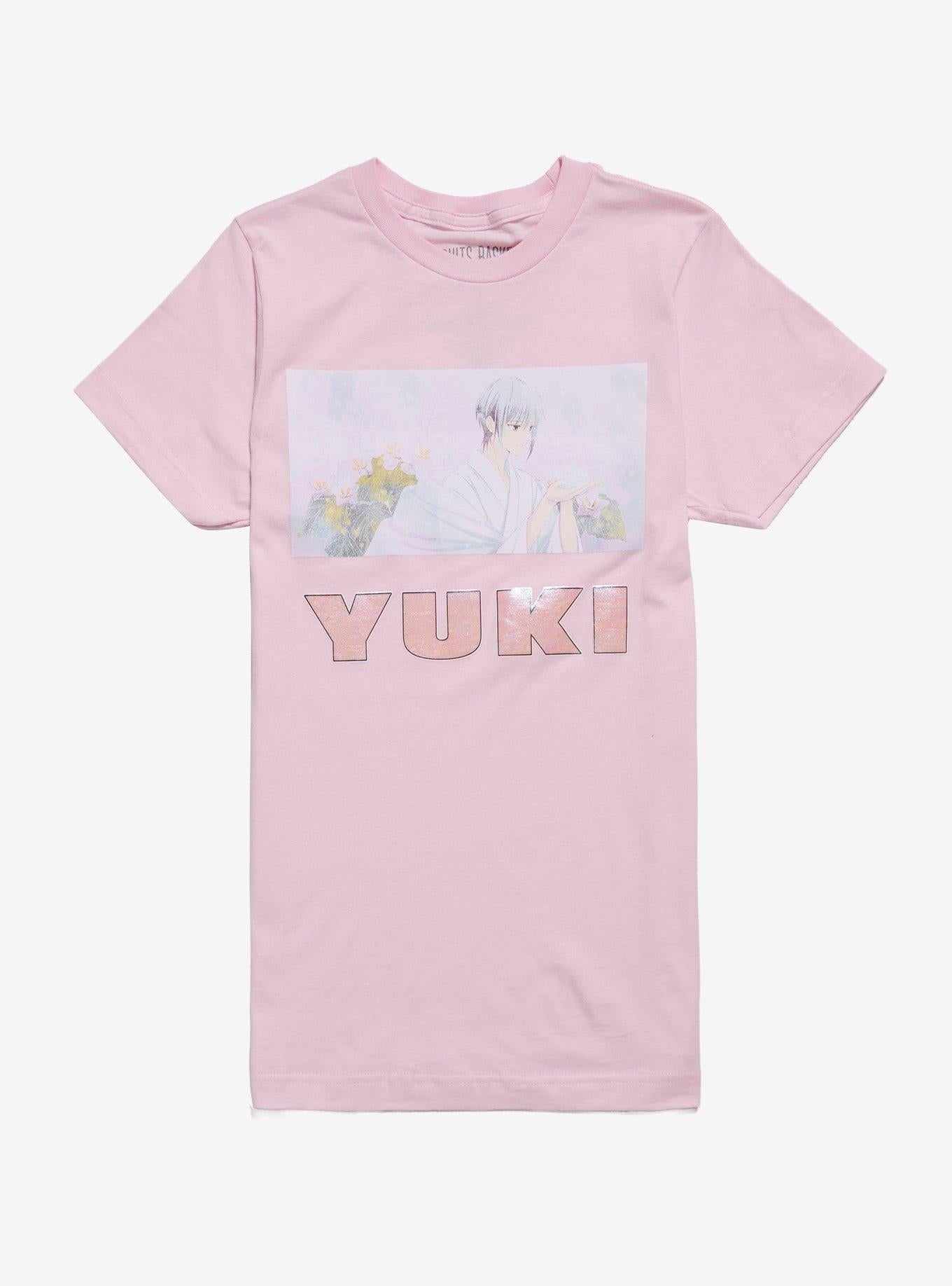 Fruits Basket Yuki Pink Boyfriend Fit Girls T-Shirt | Trending Graphic Tee For Fans