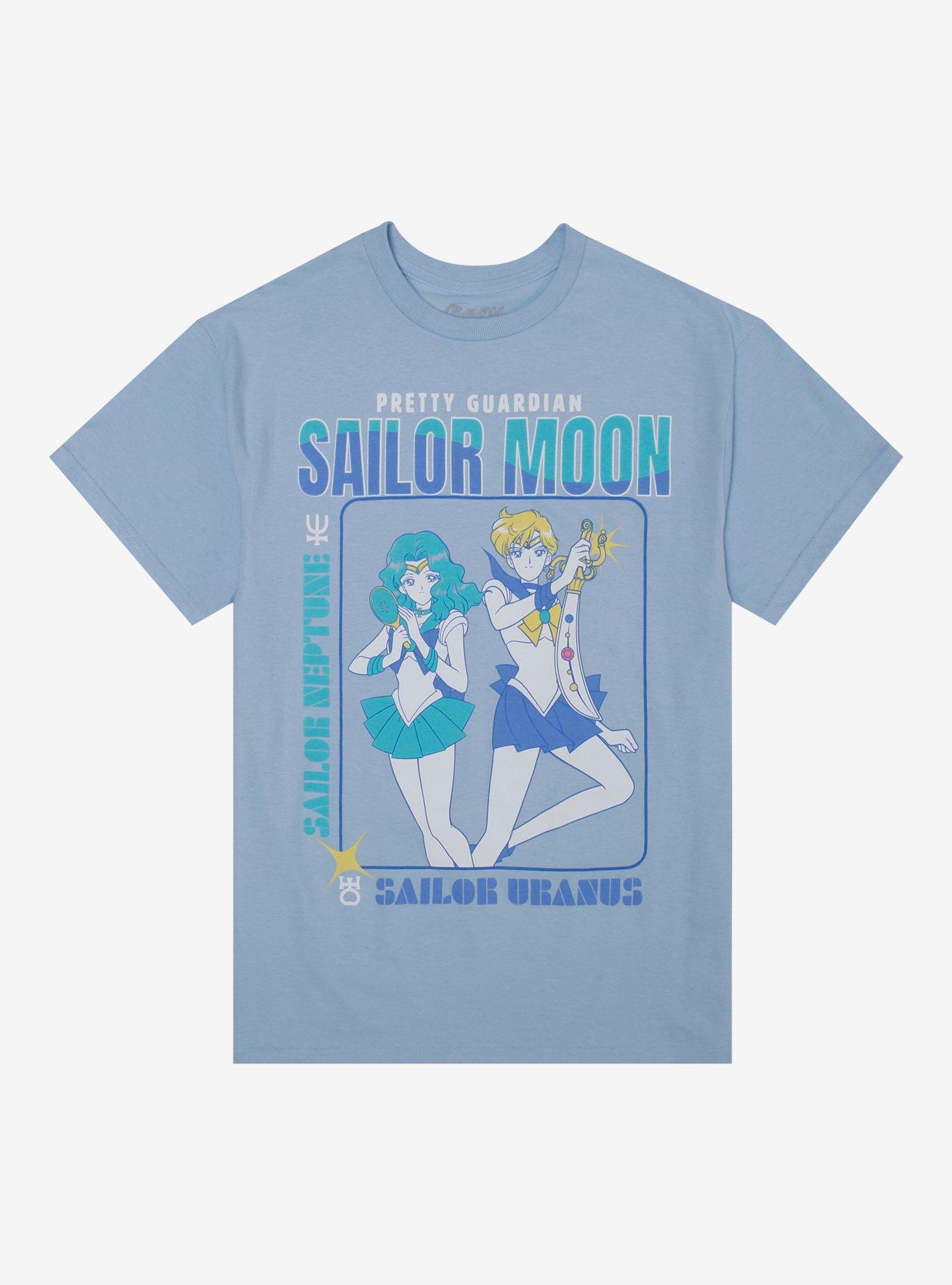 Pretty Guardian Sailor Moon Sailor Neptune & Sailor Uranus Boyfriend Fit Girls T-Shirt | Trending Graphic Tee For Fans