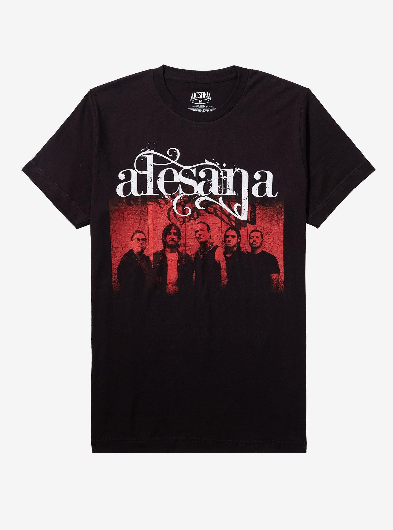 Alesana Red Group Photo Boyfriend Fit Girls T-Shirt | Trending Graphic Tee For Fans