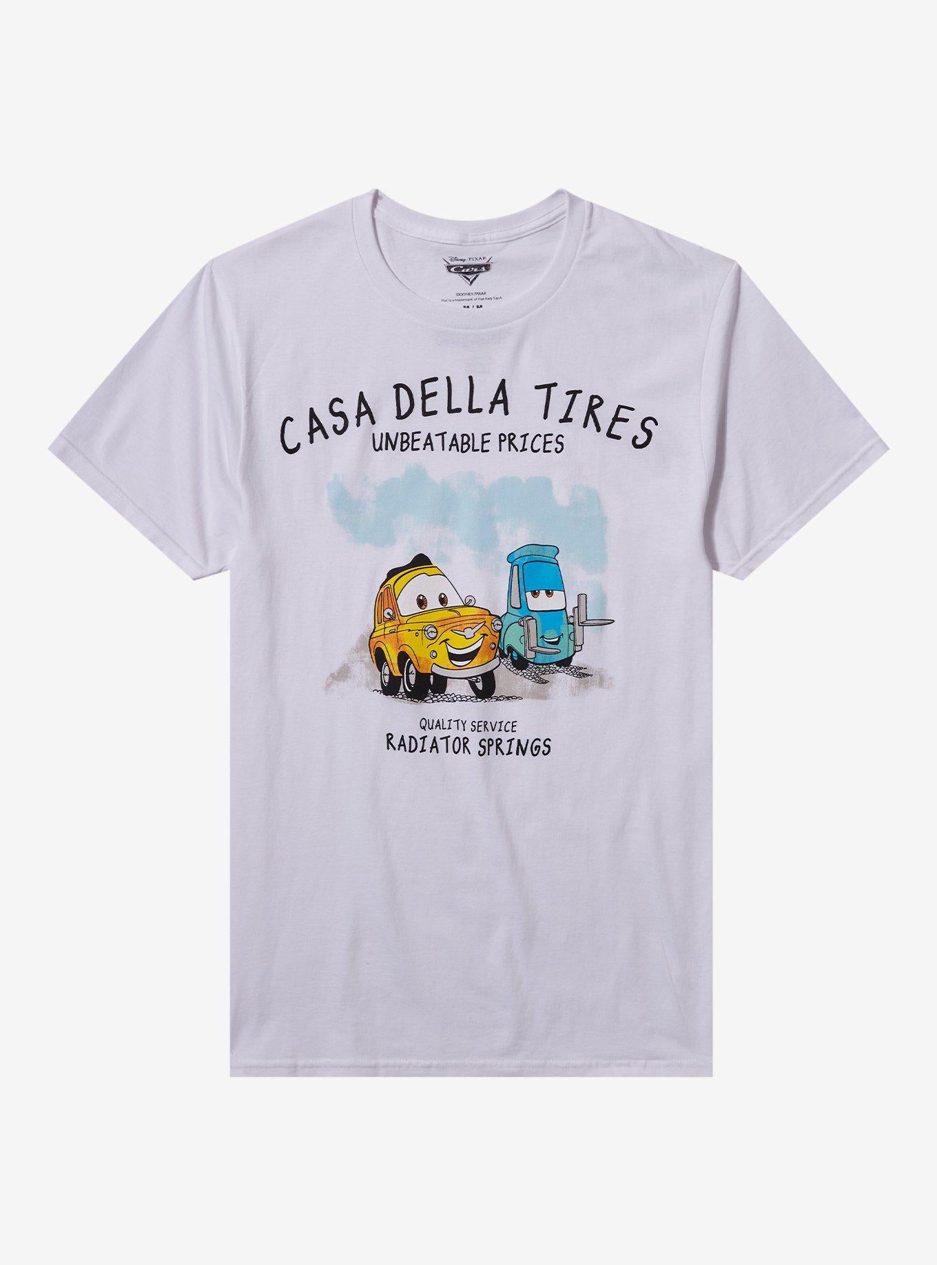 Disney Pixar Cars Luigi & Guido Boyfriend Fit Girls T-Shirt | Trending Graphic Tee For Fans