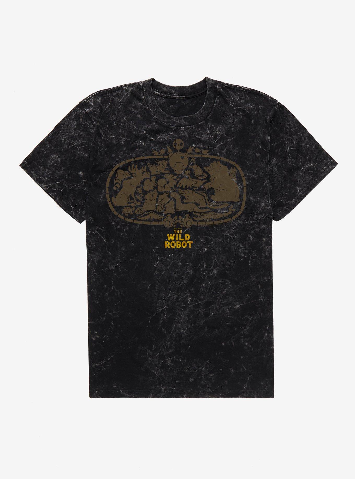 The Wild Robot Nature Hugs Mineral Wash T-Shirt | Trending Graphic Tee For Fans