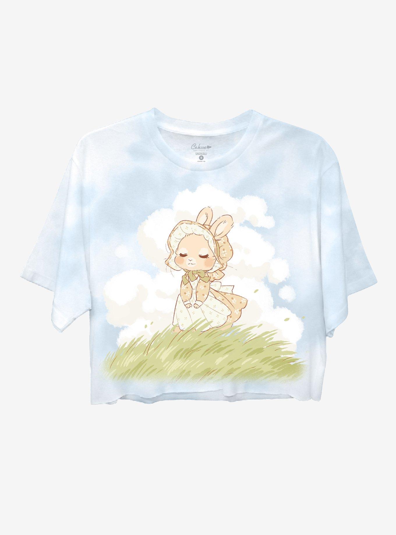 Bunny Cloud Tie-Dye Girls Skimmer By Little Celesse T-Shirt | Trending Graphic Tee For Fans