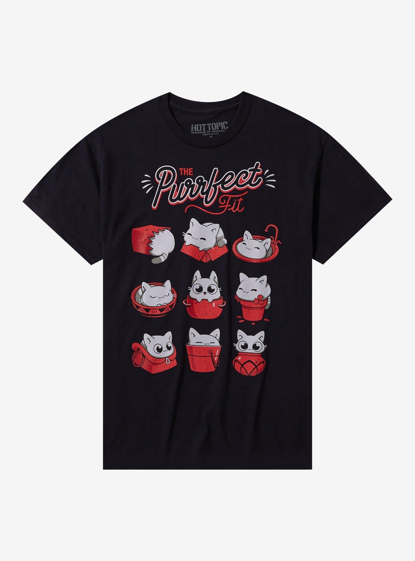 Cat Purrfect Fit Collage By Snouleaf T-Shirt | Trending Graphic Tee For Fans