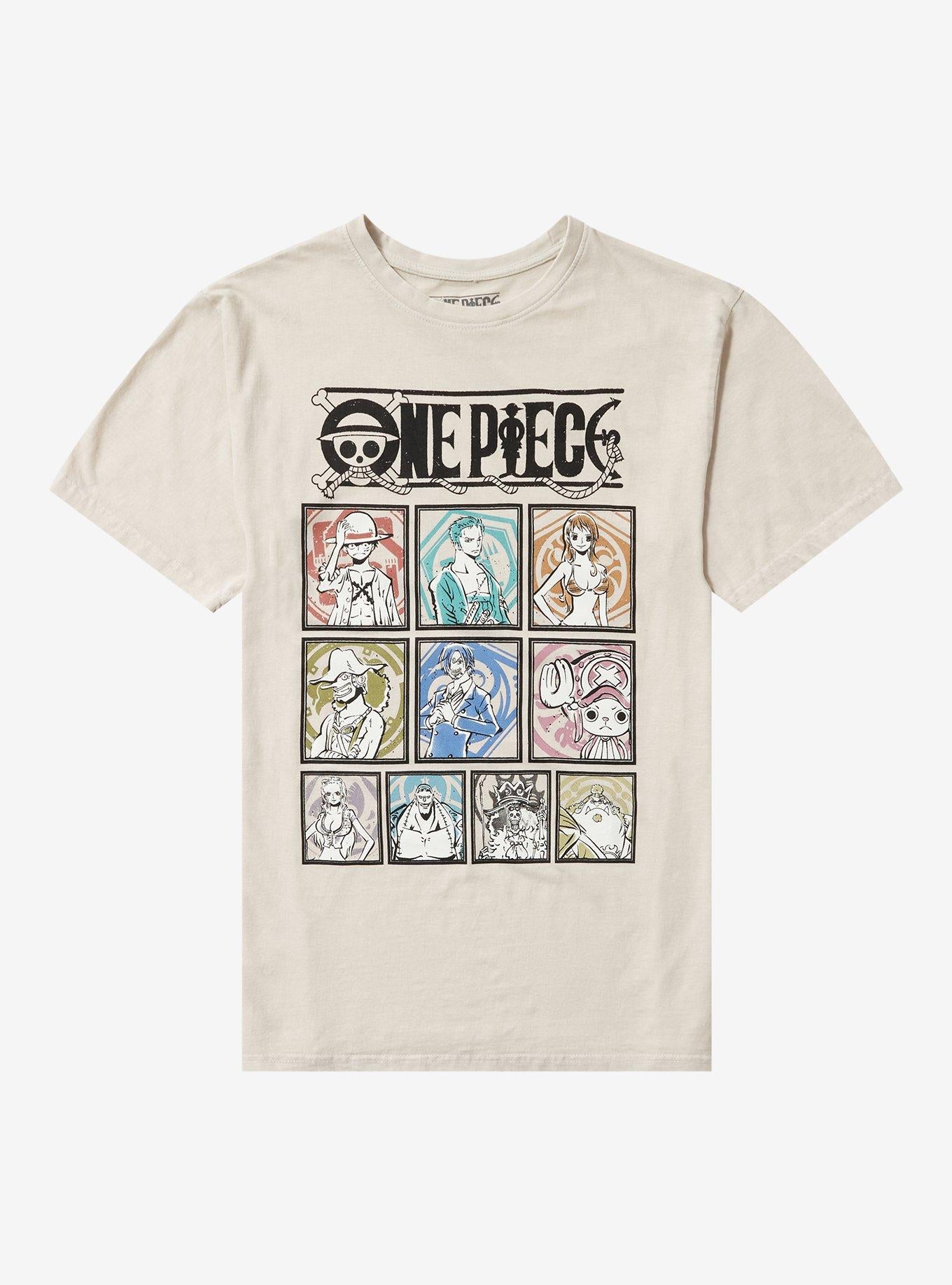 One Piece Straw Hat Crew Tonal Grid Girls T-Shirt | Trending Graphic Tee For Fans