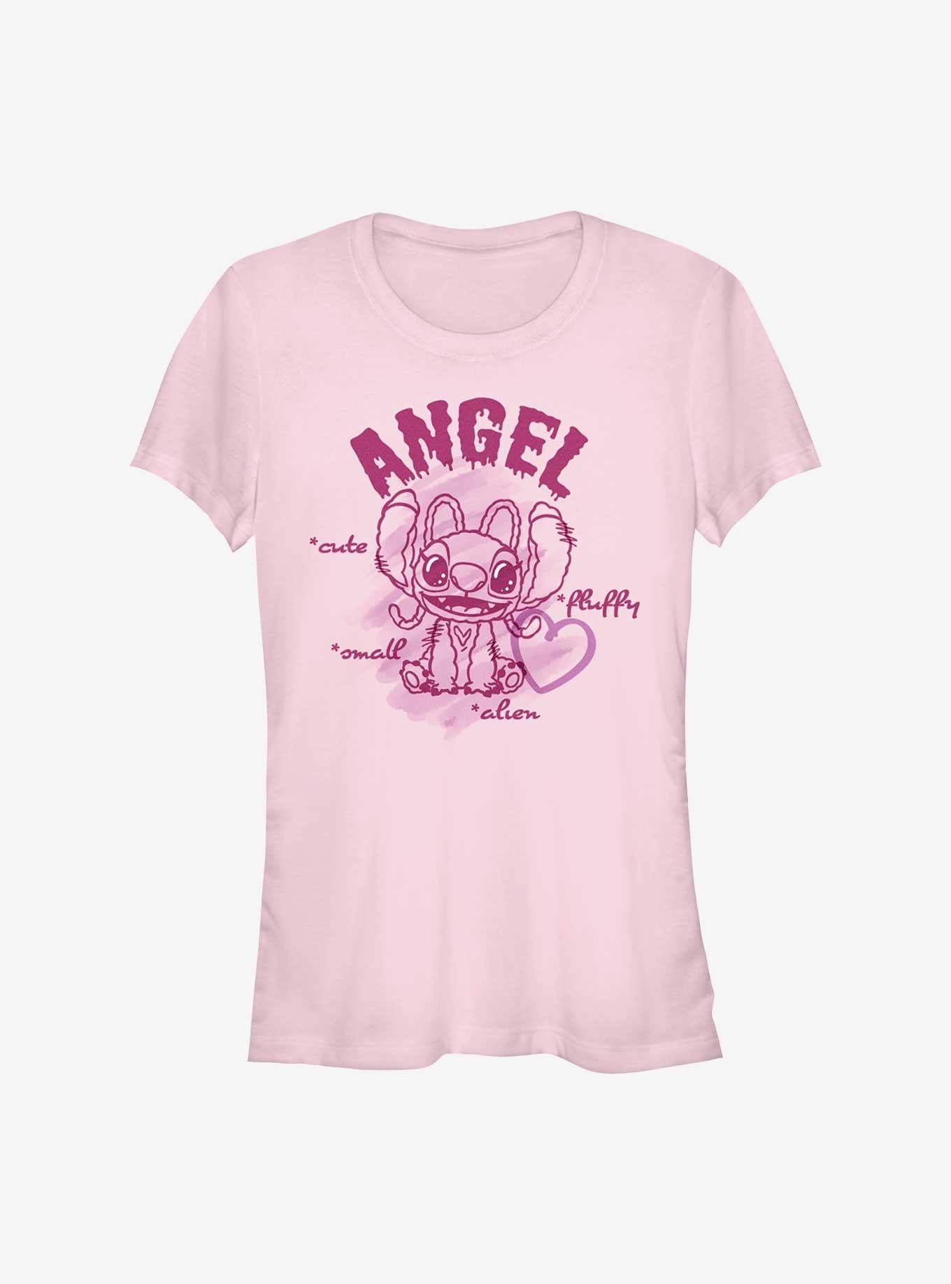 Disney Lilo & Stitch Angel Small Fluffy Cute Alien Girls T-Shirt | Trending Graphic Tee For Fans