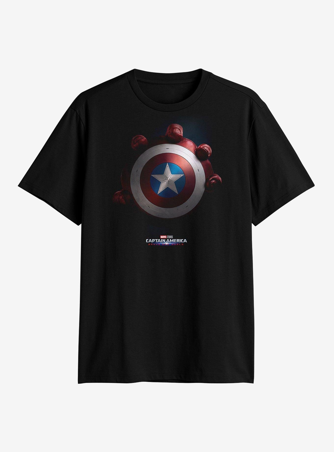 Marvel Captain America Brave New World Red Hulk & Shield T-Shirt | Trending Graphic Tee For Fans