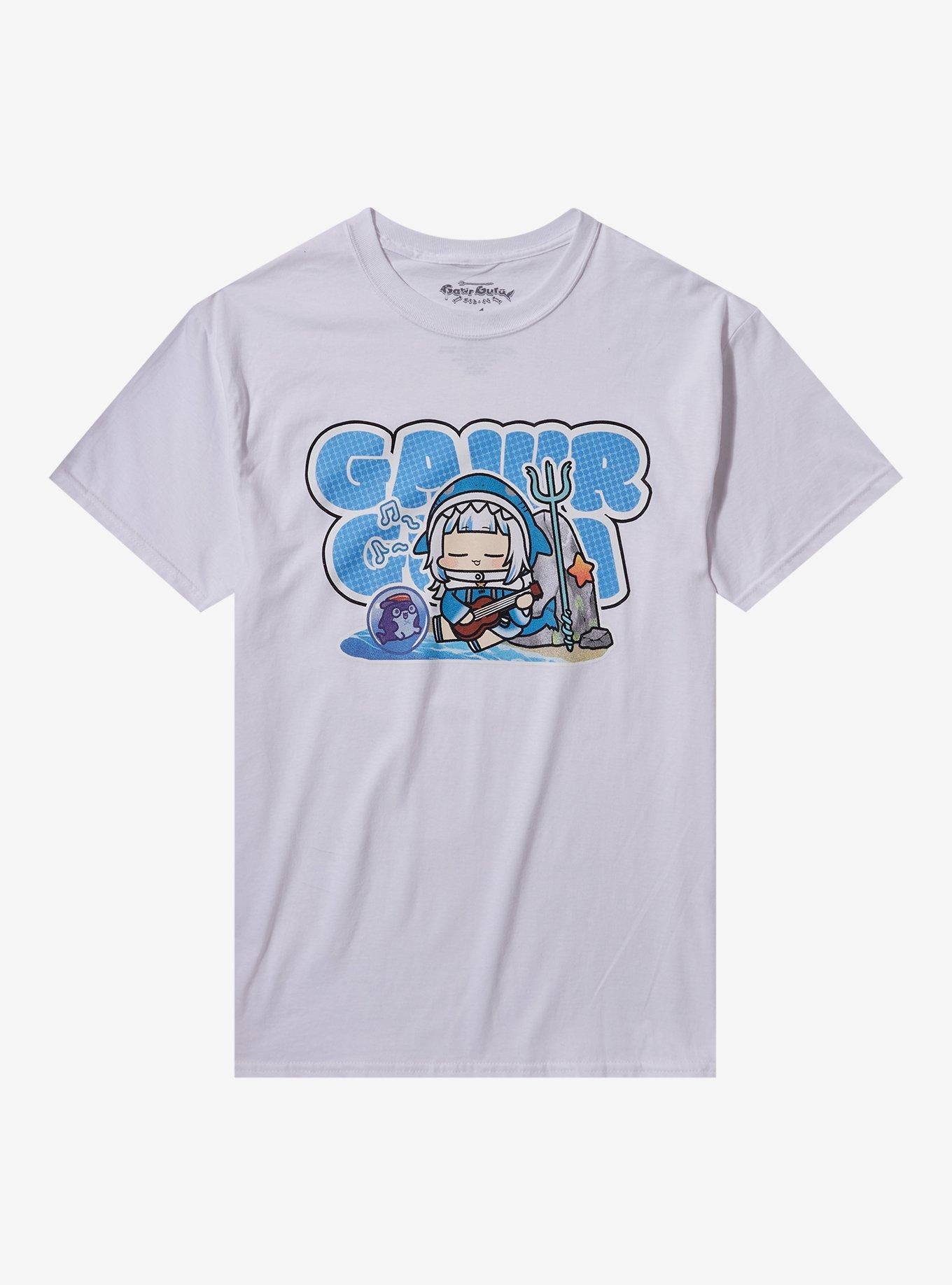 Gawr Gura Chibi Ukulele T-Shirt | Trending Graphic Tee For Fans