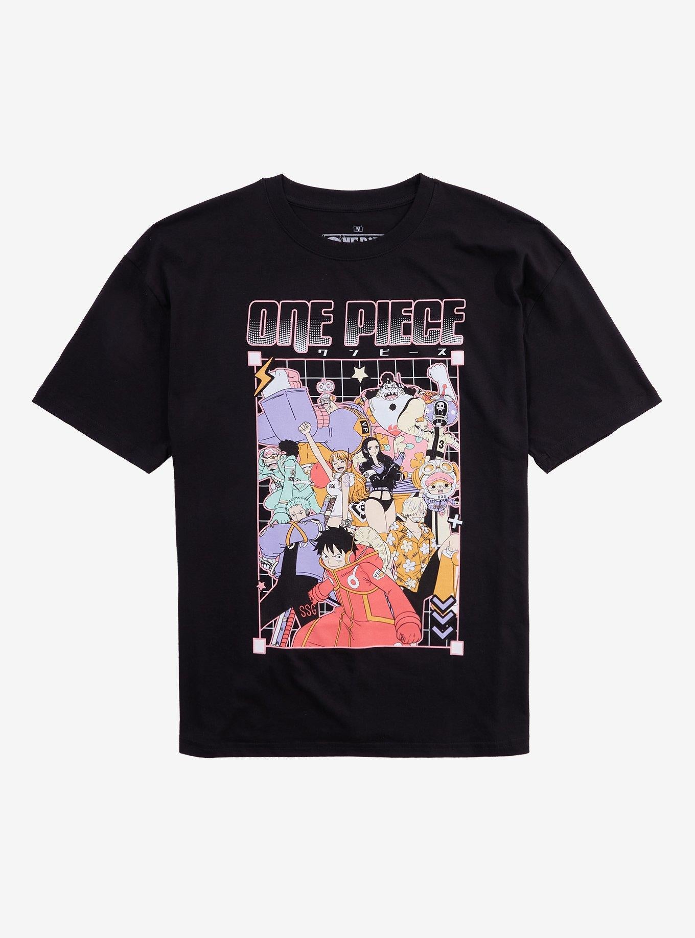One Piece Egghead Group Print Girls T-Shirt | Trending Graphic Tee For Fans