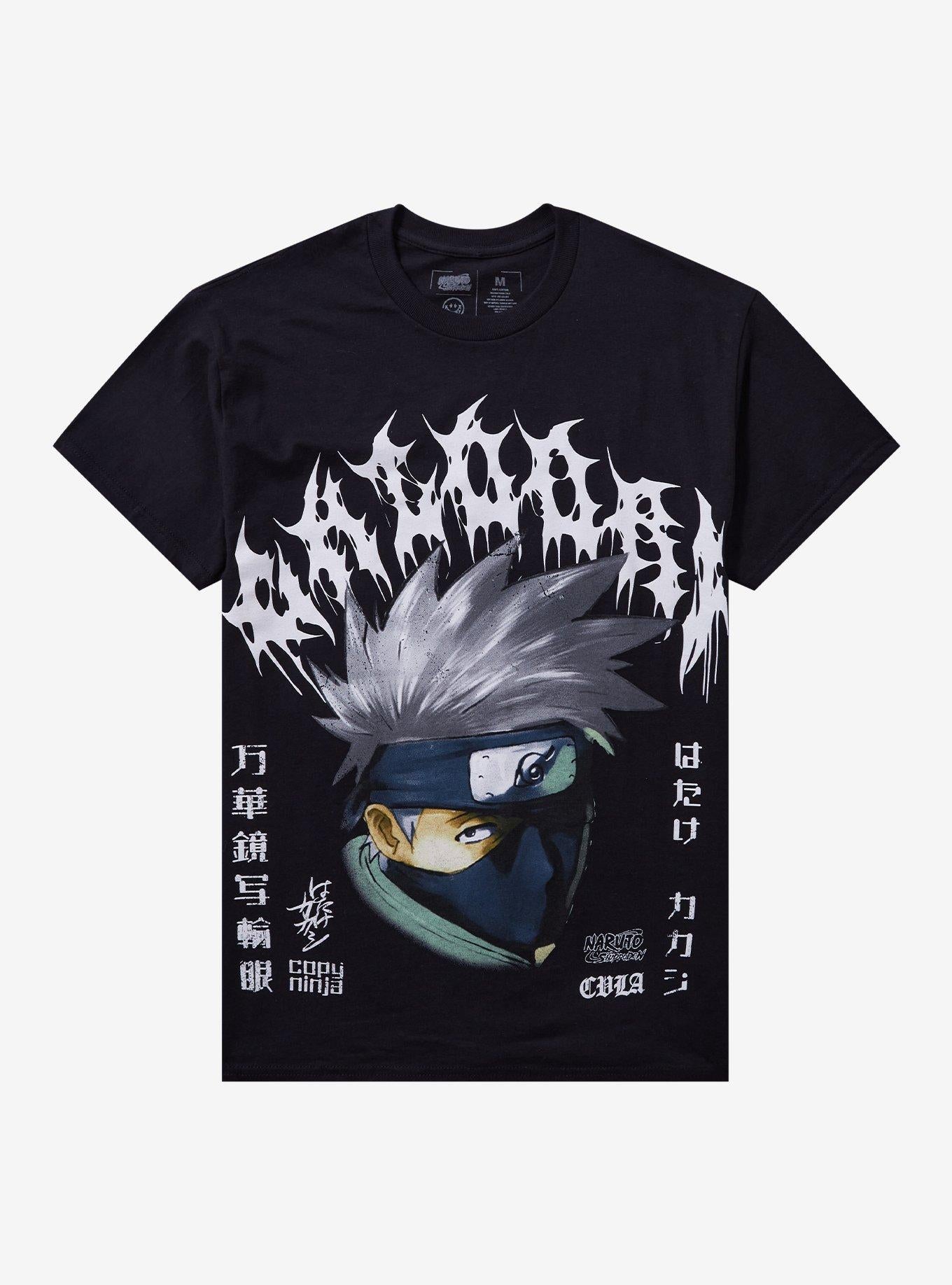 CVLA X Naruto Shippuden Kakashi Metal T-Shirt | Trending Graphic Tee For Fans