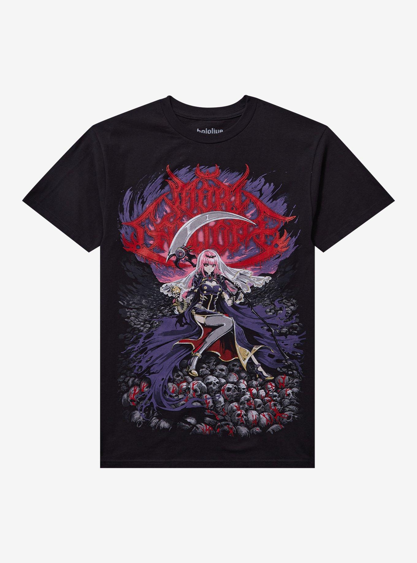 Ghost X Ghost Mori Calliope Metalcropolis T-Shirt | Trending Graphic Tee For Fans