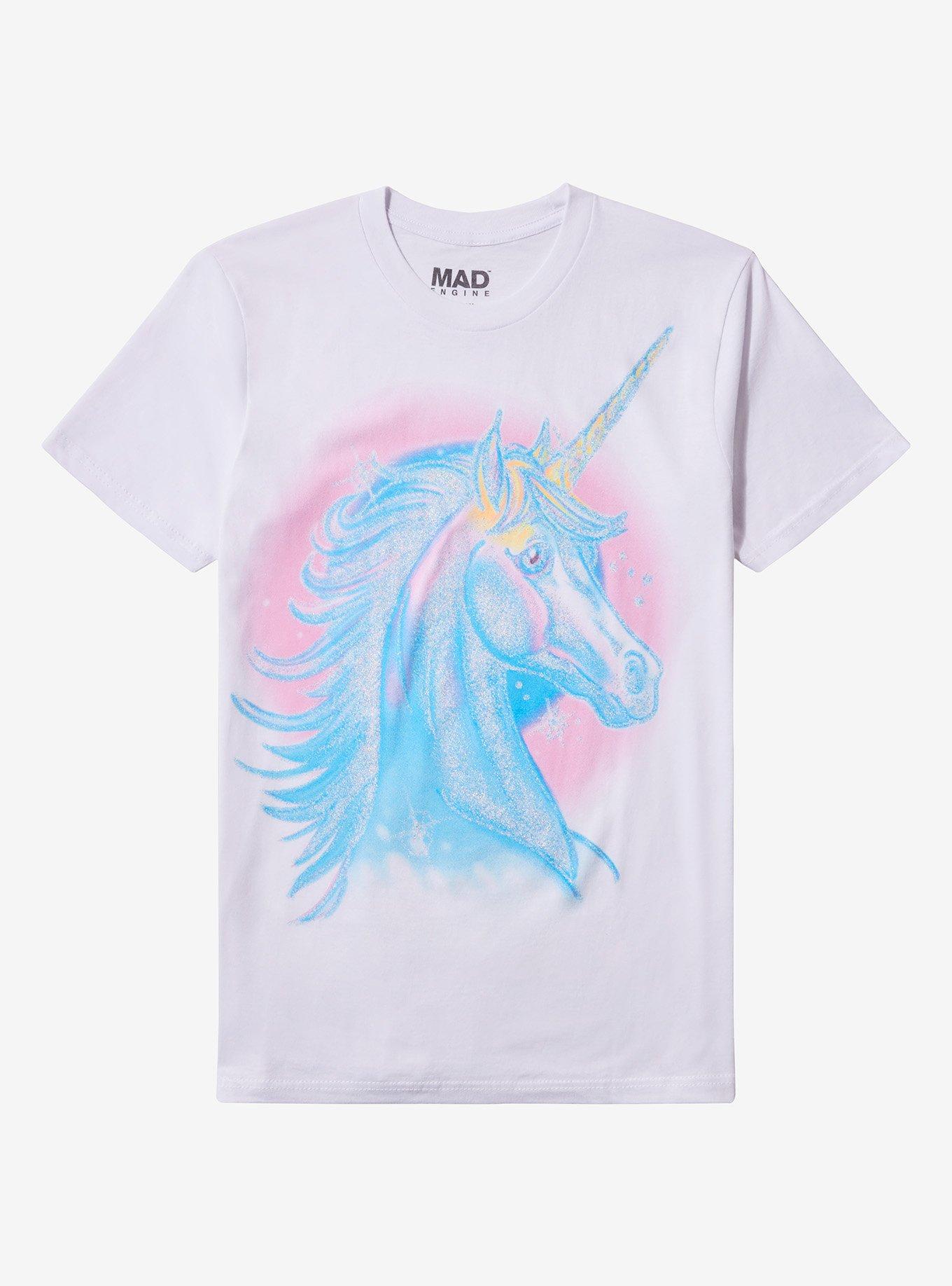 Airbrush Unicorn Glitter Girls T-Shirt | Trending Graphic Tee For Fans