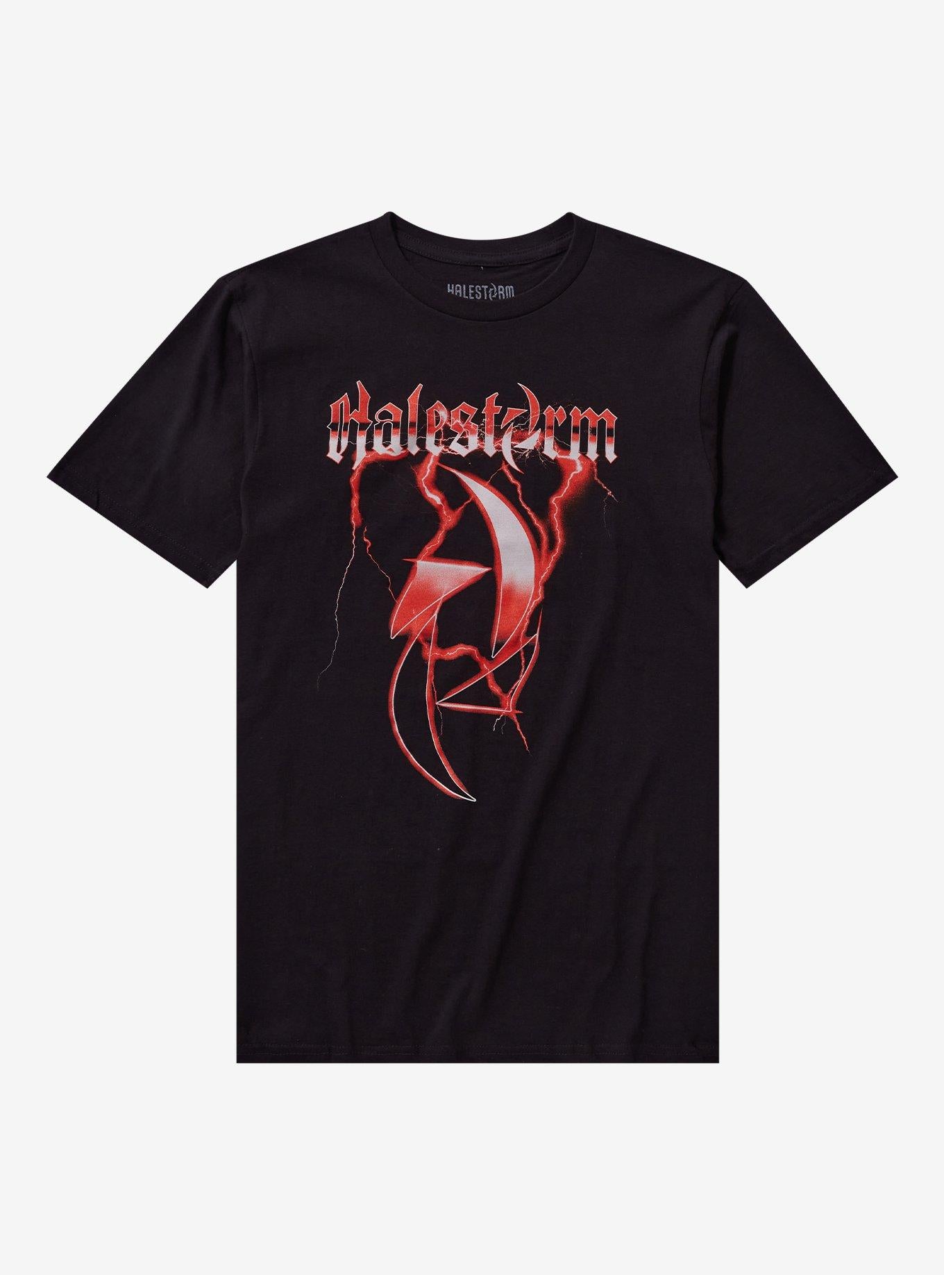Halestorm Red Lightning Logo T-Shirt | Trending Graphic Tee For Fans
