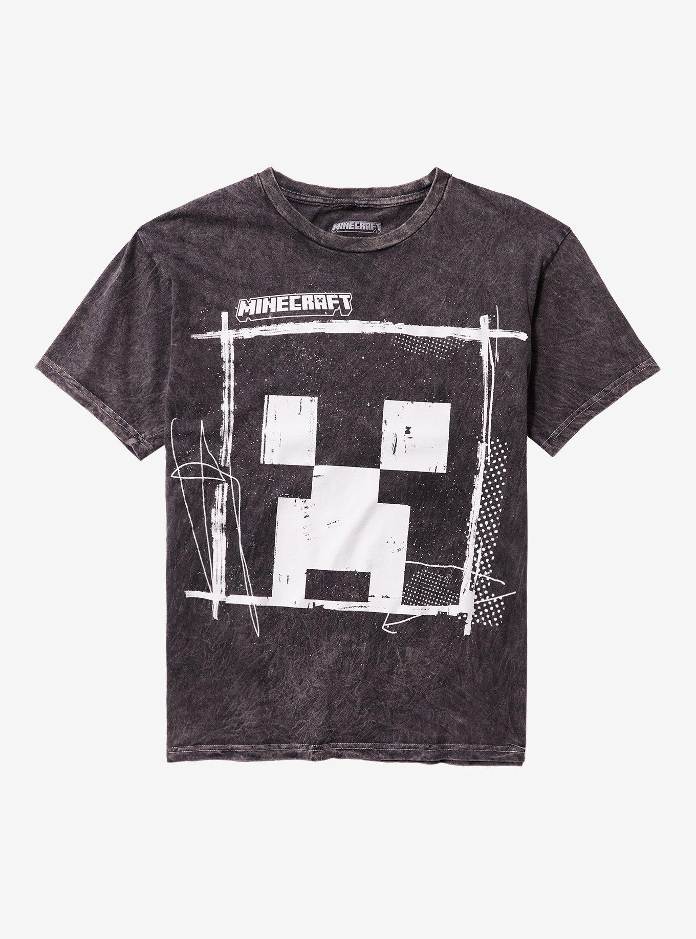Minecraft Creeper Mineral Wash T-Shirt | Trending Graphic Tee For Fans
