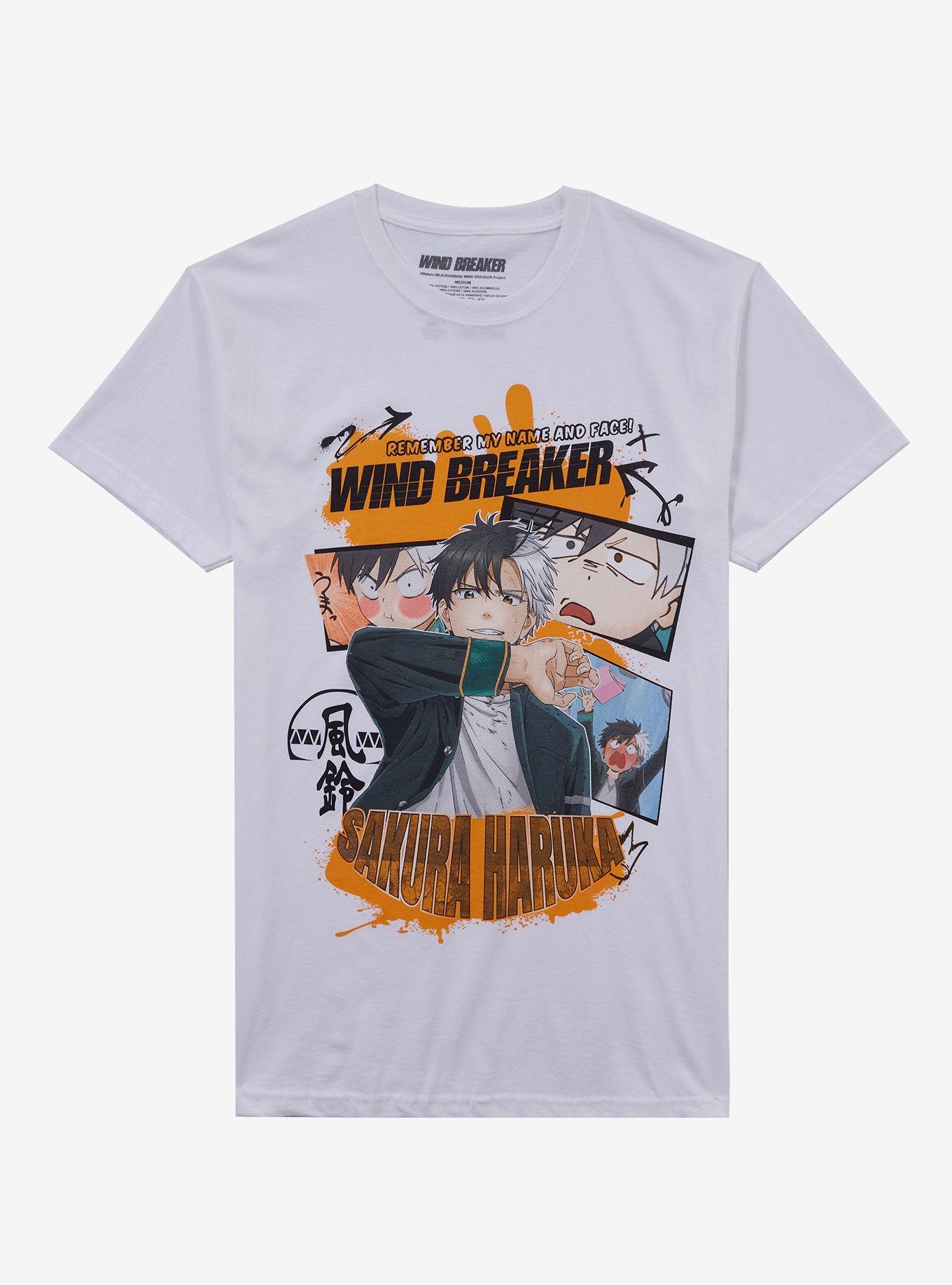 Wind Breaker Sakura Haruka Panels T-Shirt | Trending Graphic Tee For Fans
