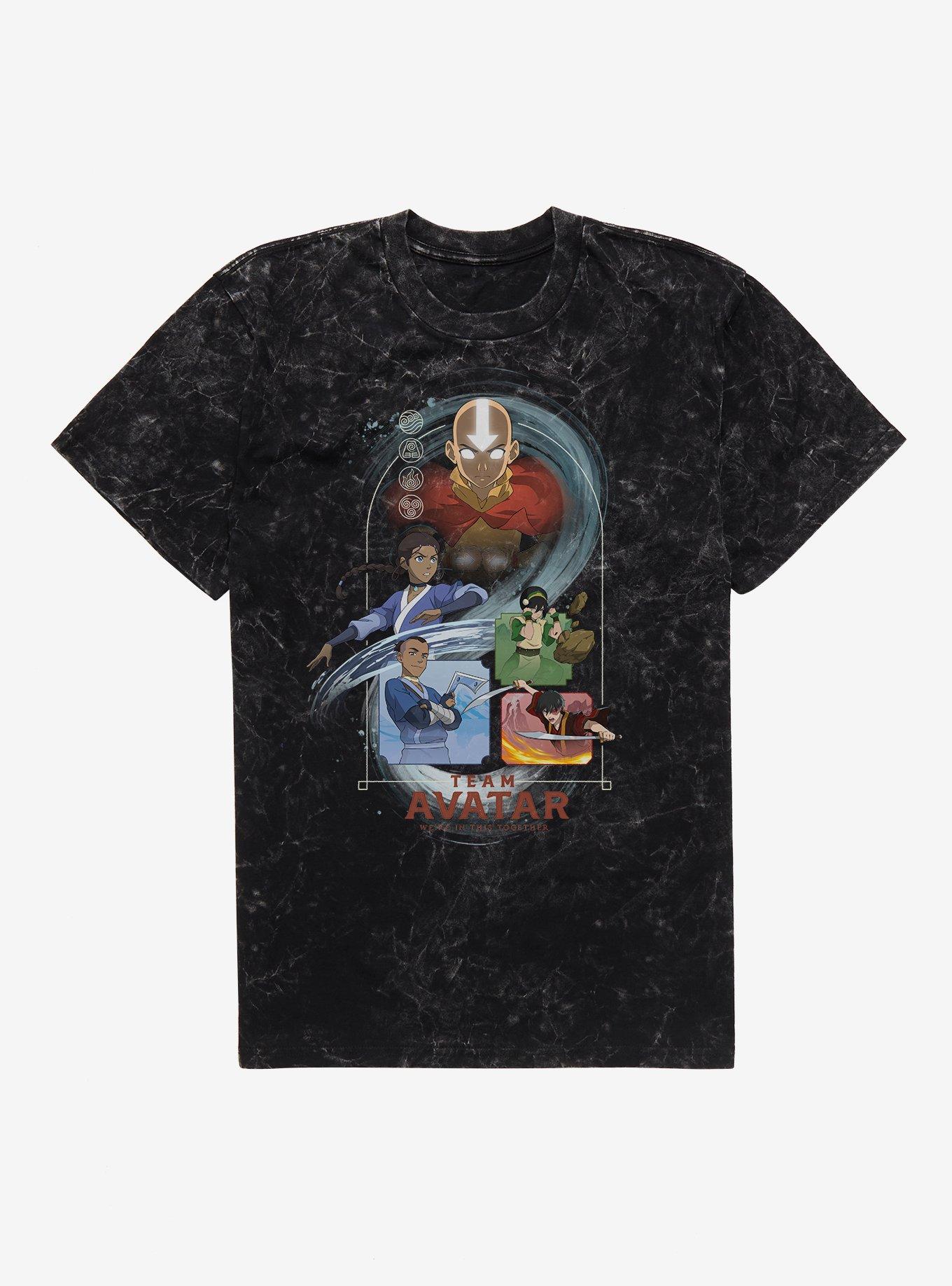 Avatar The Last Airbender Team Avatar Mineral Wash T-Shirt | Trending Graphic Tee For Fans